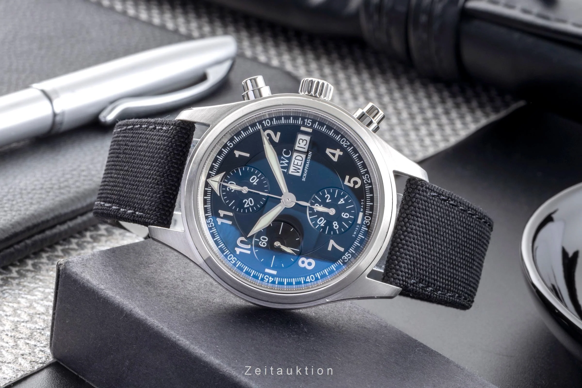 IWC Spitfire chronograph steel automatic men's watch IW370613  [2406185] - Image 3