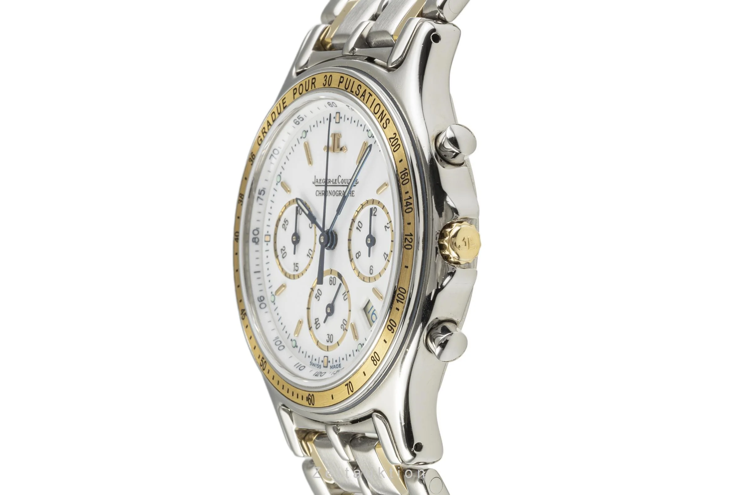 Jaeger LeCoultre Heraion chronograph steel / gold quartz men's watch 115.5.31  [2204736] - Image 6
