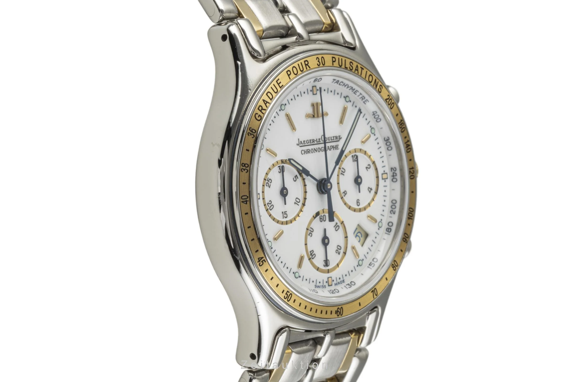 Jaeger LeCoultre Heraion chronograph steel / gold quartz men's watch 115.5.31  [2204736] - Image 7