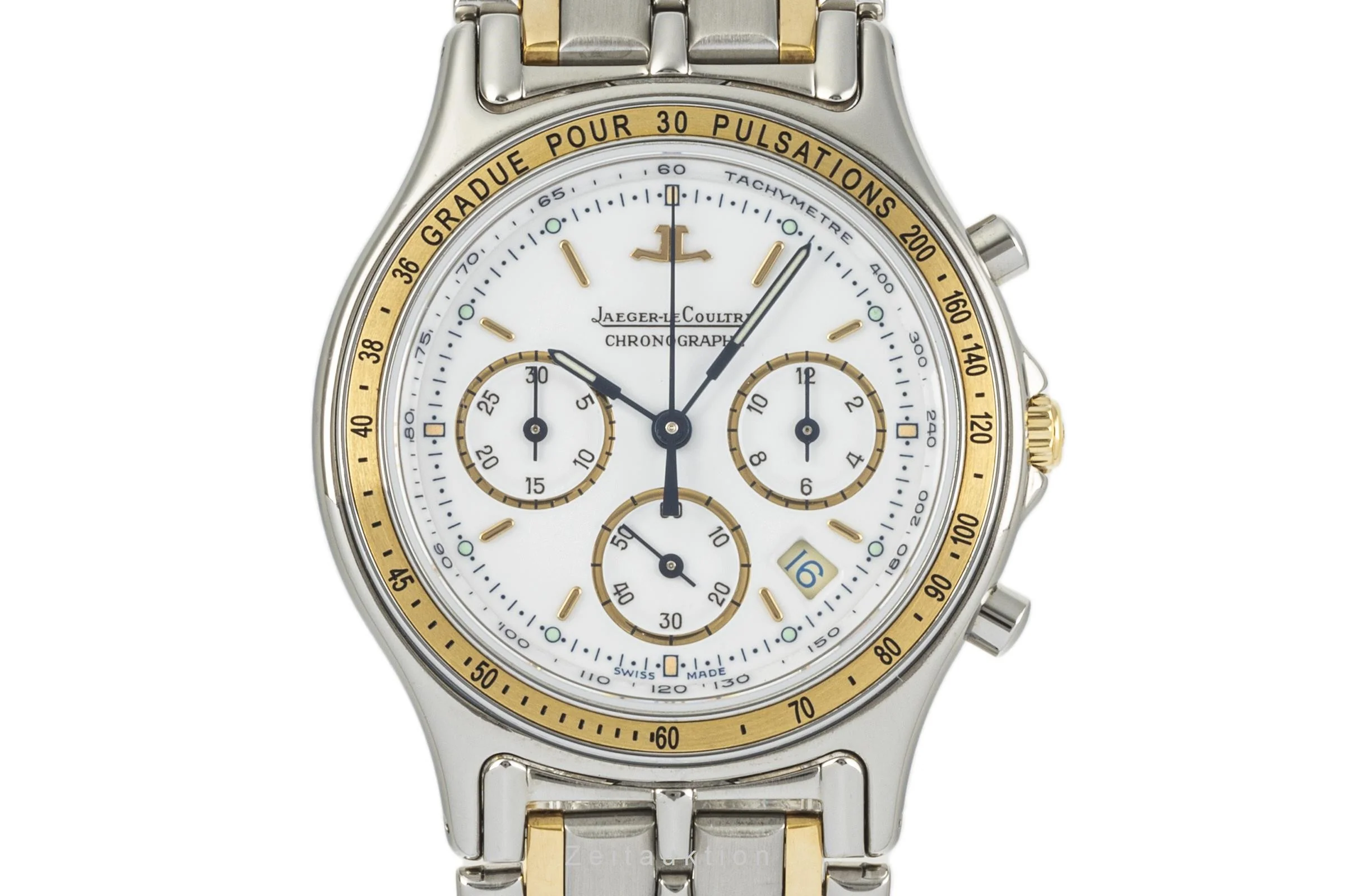 Jaeger LeCoultre Heraion chronograph steel / gold quartz men's watch 115.5.31  [2204736] - Image 8