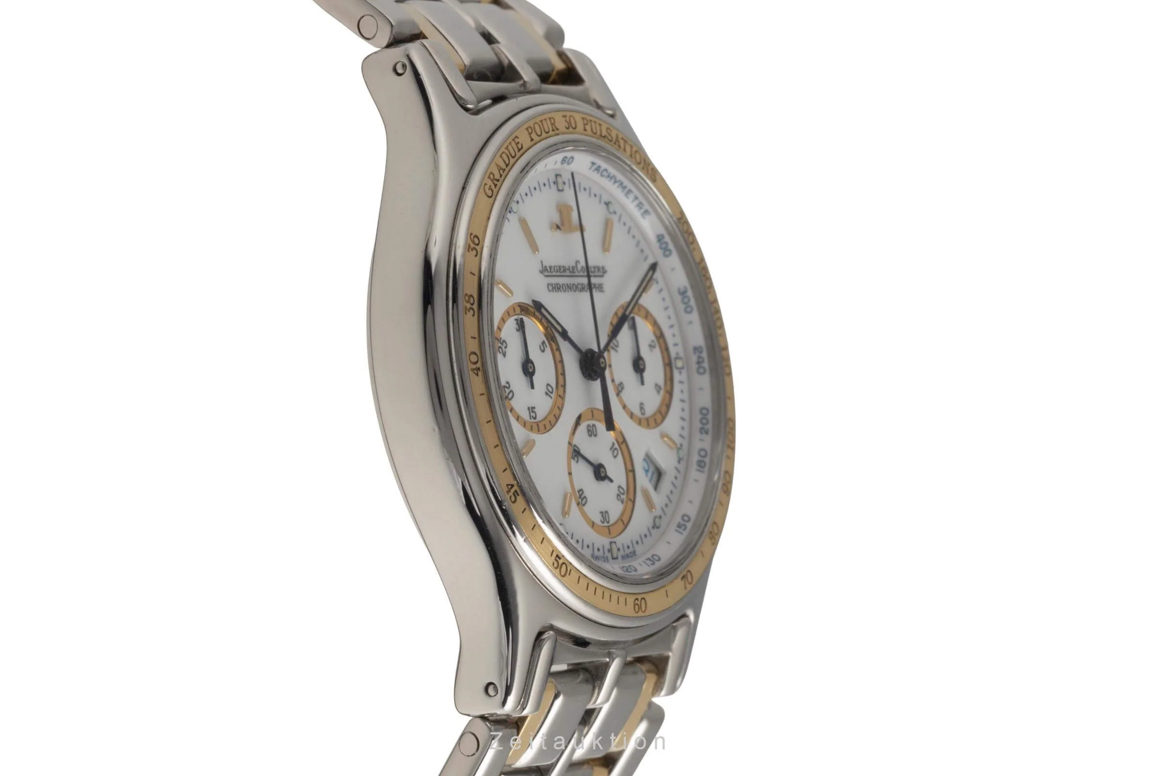 Jaeger LeCoultre Heraion chronograph steel / gold quartz men's watch 115.5.31  [2501290] - Image 8