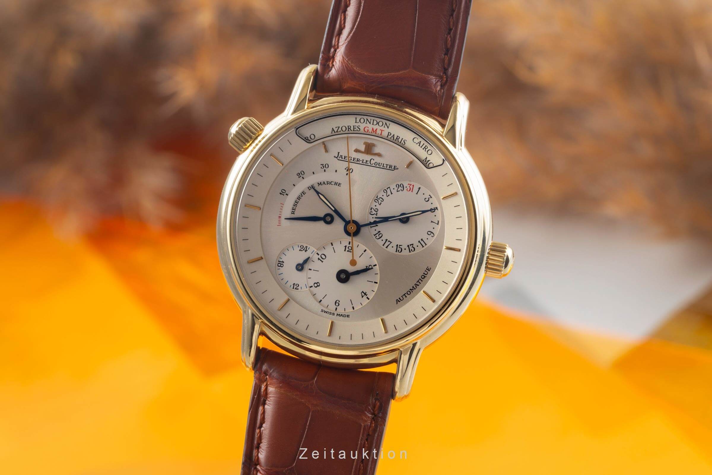 Jaeger LeCoultre Master Geographic 18 ct gold automatic men's watch QA169102  169.1.92  [2500995] - Image 2