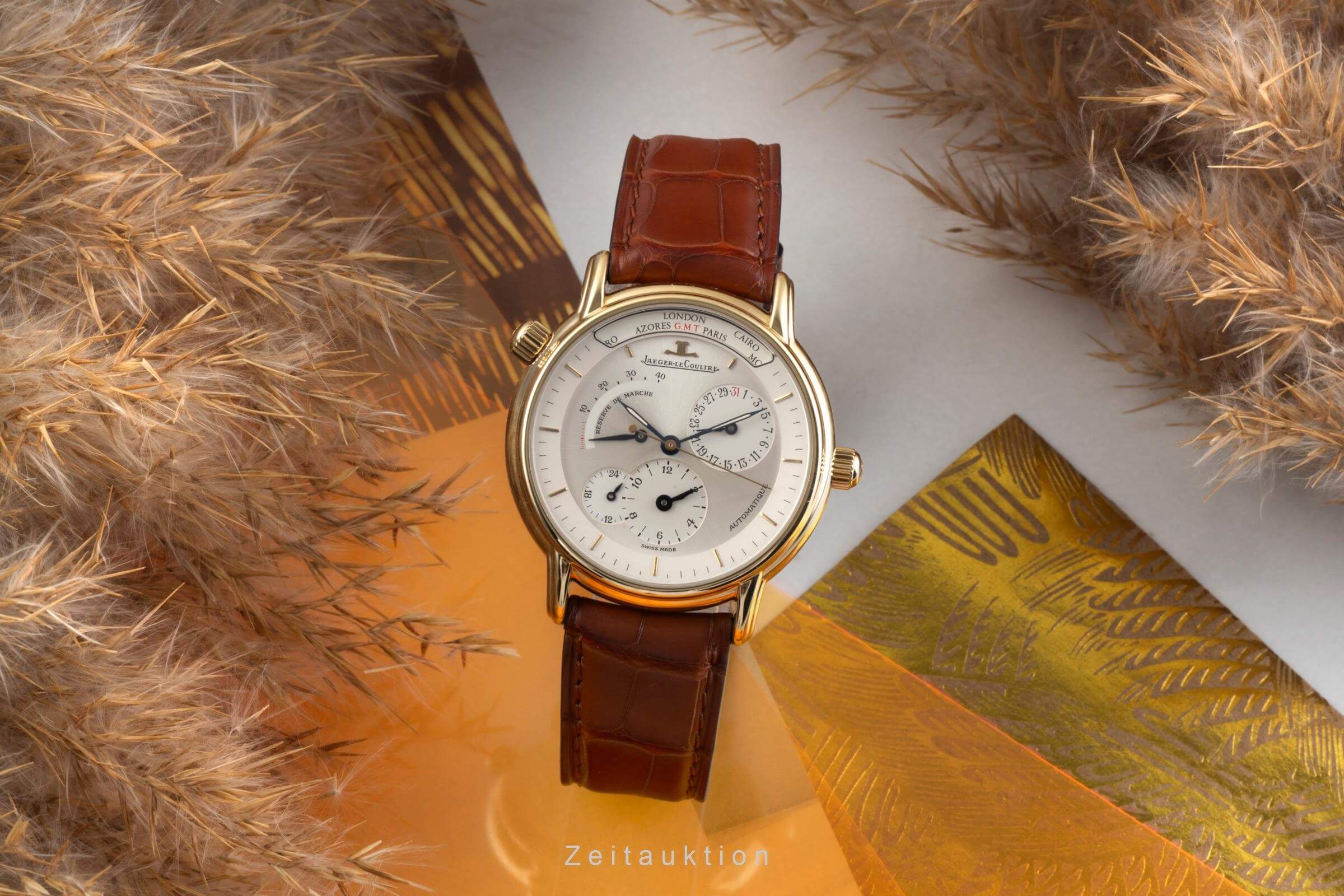 Jaeger LeCoultre Master Geographic 18 ct gold automatic men's watch QA169102  169.1.92  [2500995] - Image 4