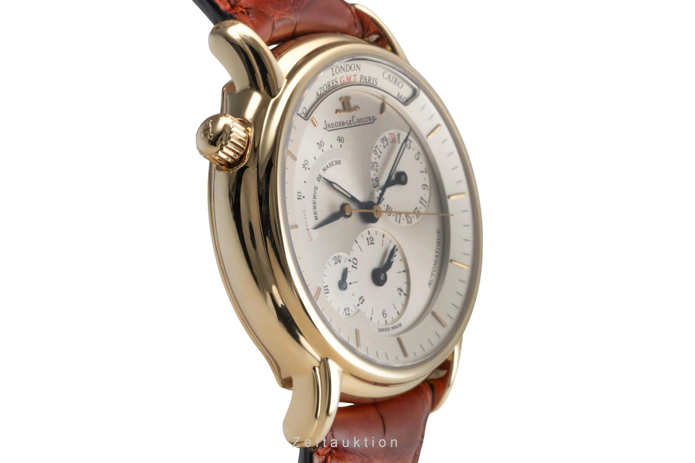 Jaeger LeCoultre Master Geographic 18 ct gold automatic men's watch QA169102  169.1.92  [2500995] - Image 8