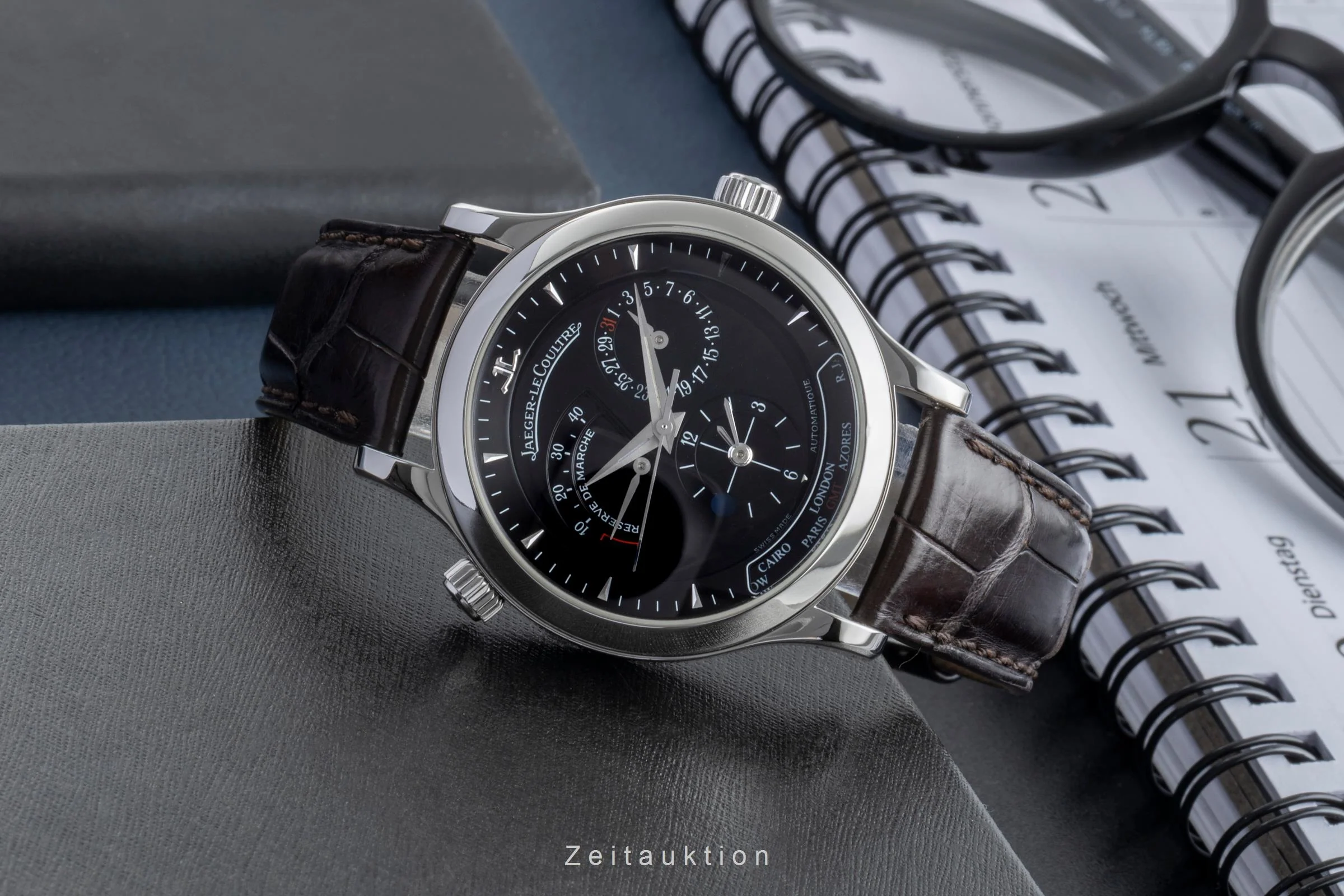 Jaeger LeCoultre Master Geographic steel automatic men's watch Q1428170 / 142.8.92.S  [2506579] - Image 3