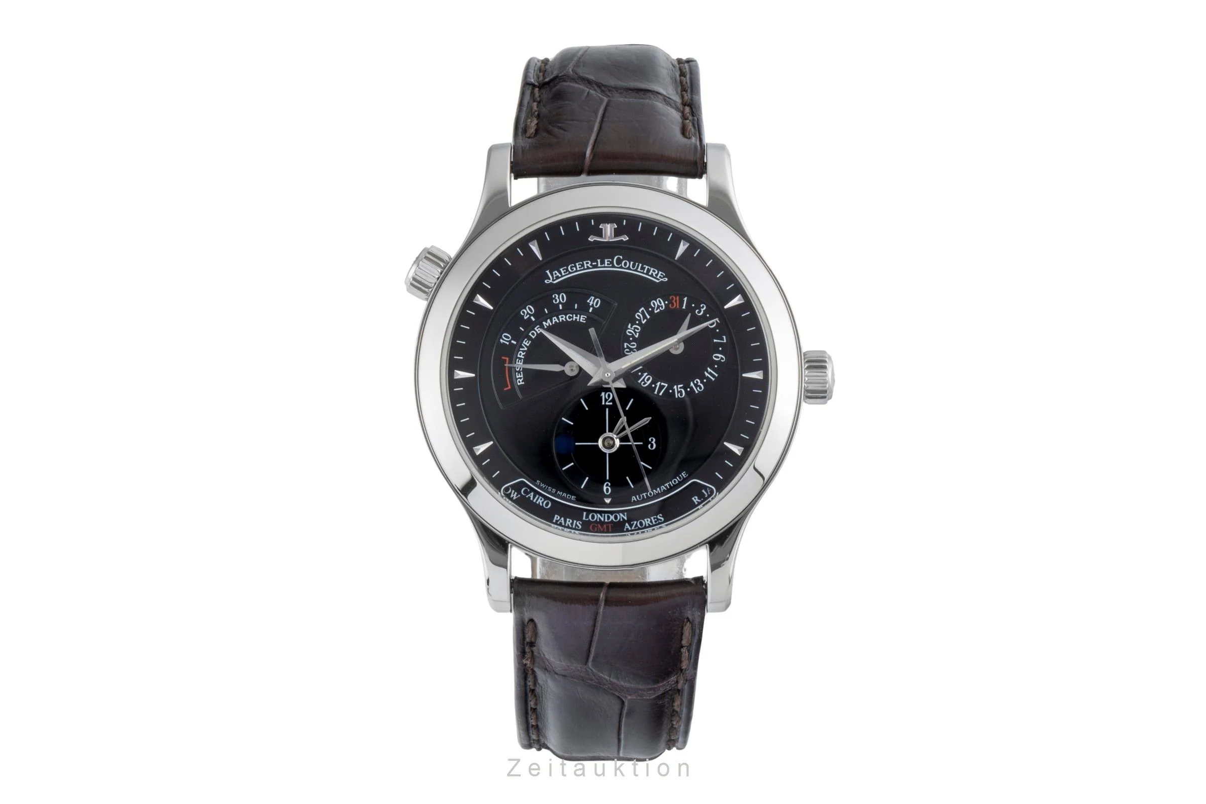 Jaeger LeCoultre Master Geographic steel automatic men's watch Q1428170 / 142.8.92.S  [2506579] - Image 5