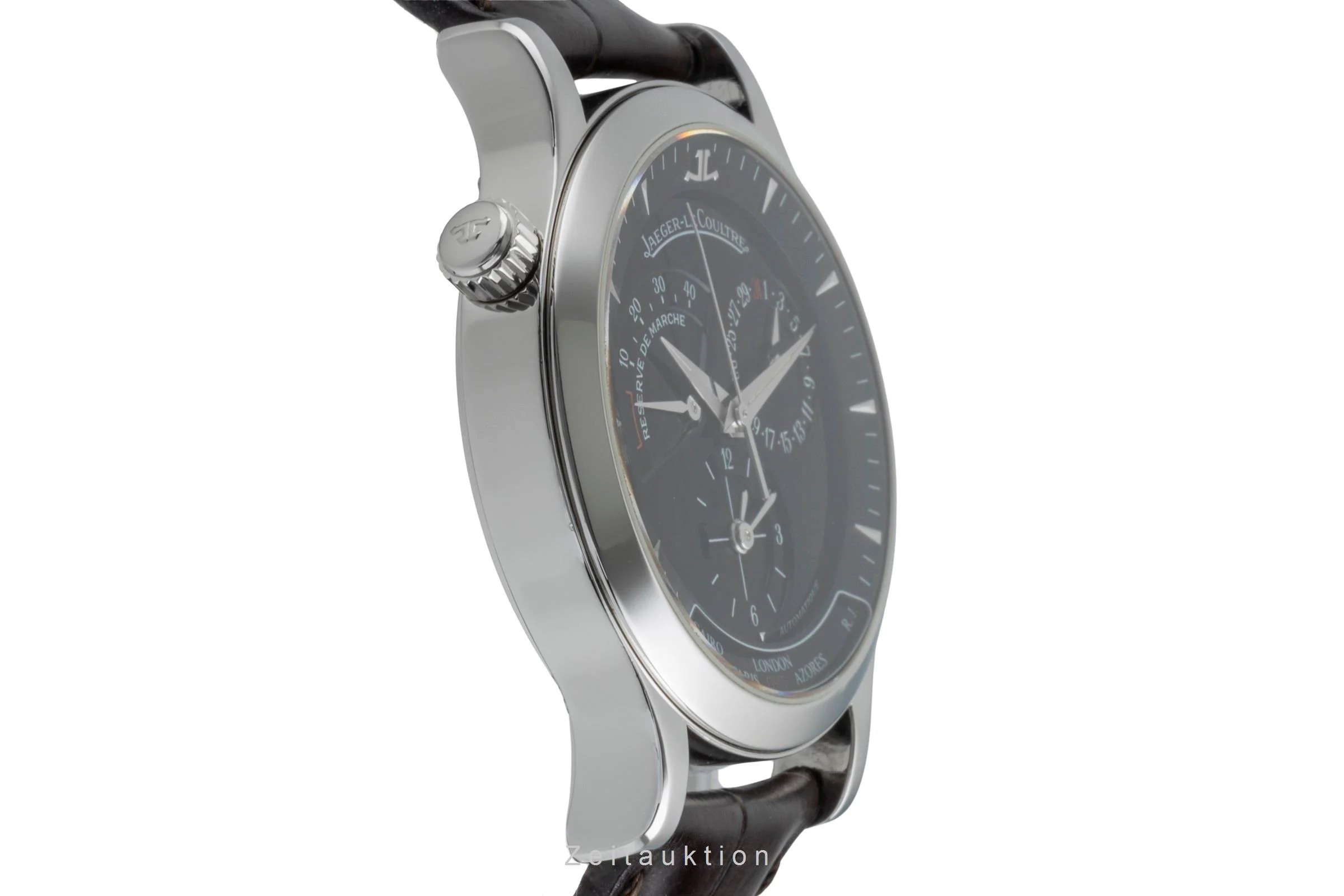 Jaeger LeCoultre Master Geographic steel automatic men's watch Q1428170 / 142.8.92.S  [2506579] - Image 8