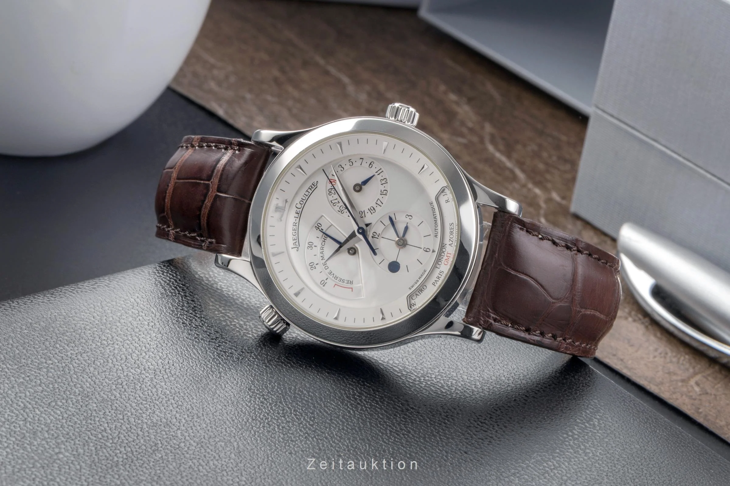 Jaeger LeCoultre Master Geographic steel automatic men's watch Q1428420  142.8.92 LP: 12500EUR  [2502562] - Image 3