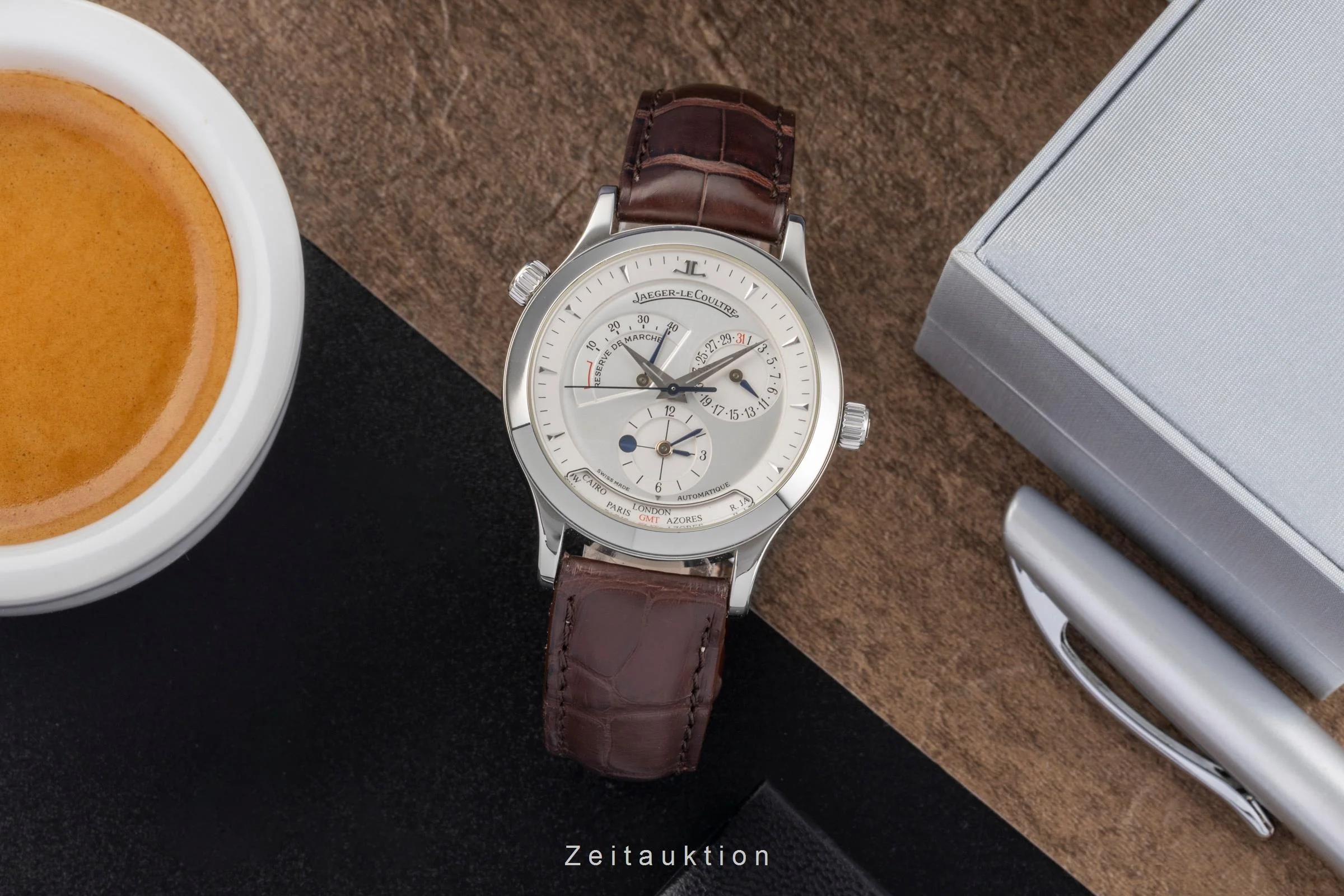 Jaeger LeCoultre Master Geographic steel automatic men's watch Q1428420  142.8.92 LP: 12500EUR  [2502562] - Image 4