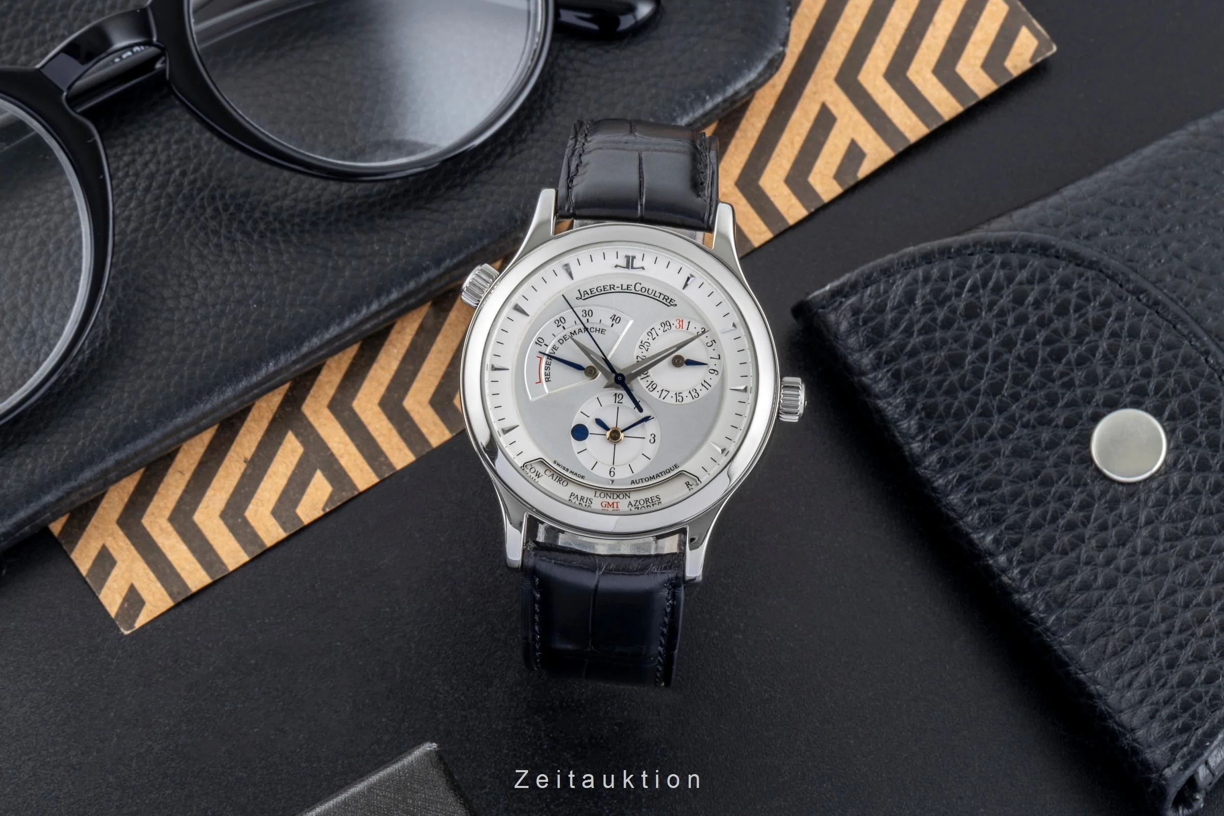 Jaeger LeCoultre Master Geographic steel automatic men's watch Q1428420  142.8.92 LP: 12500EUR  [2505738] - Image 4
