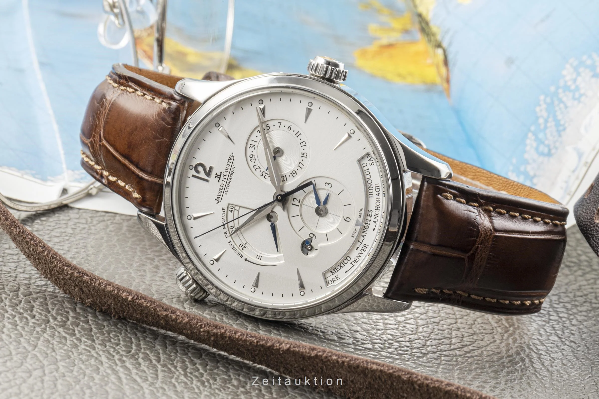 Jaeger LeCoultre Master Geographic steel automatic men's watch Q1428421, 176.8.29.S  [2301691] - Image 2
