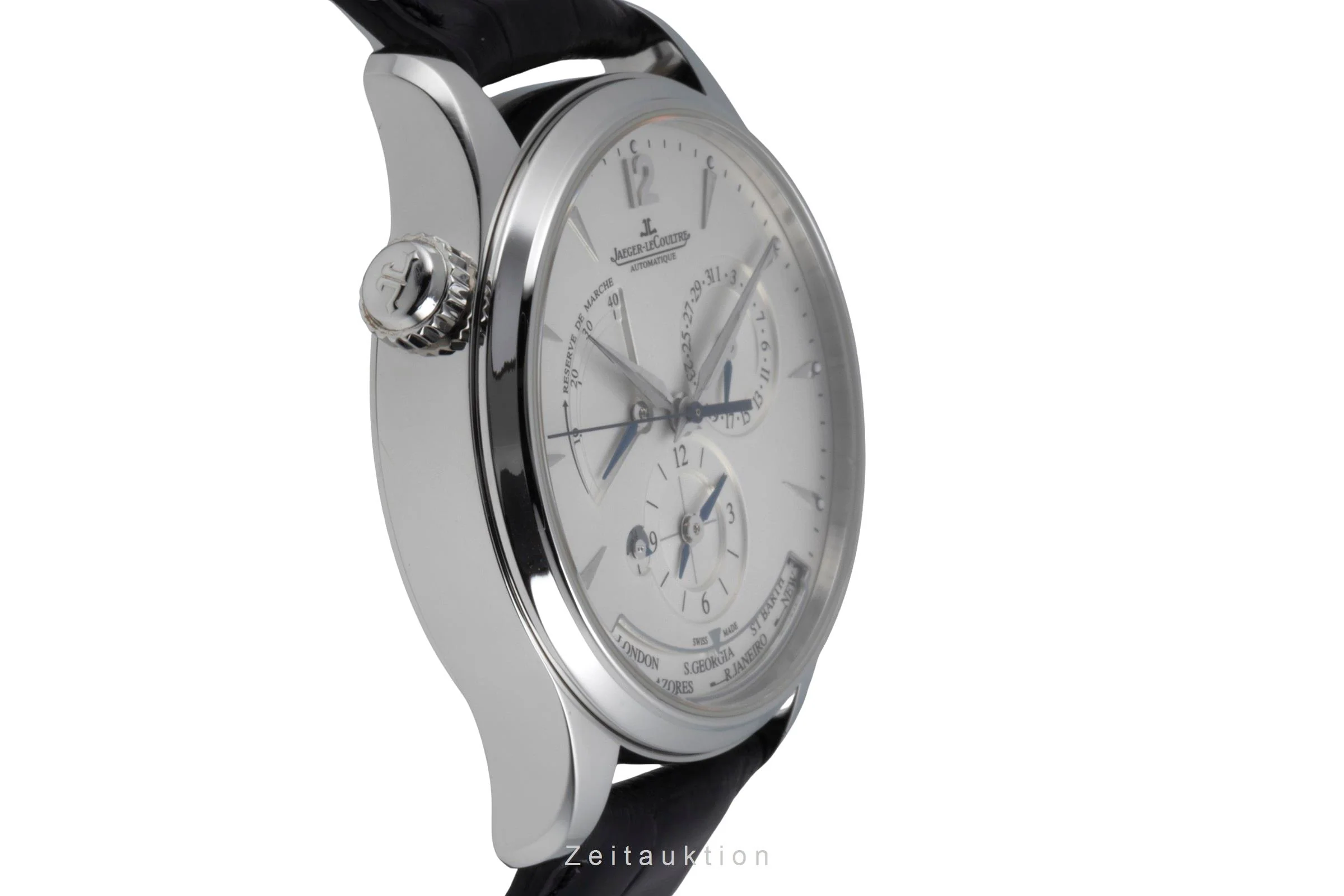 Jaeger LeCoultre Master Geographic steel automatic men's watch Q1428421 , 176.8.29.S  [2506507] - Image 8