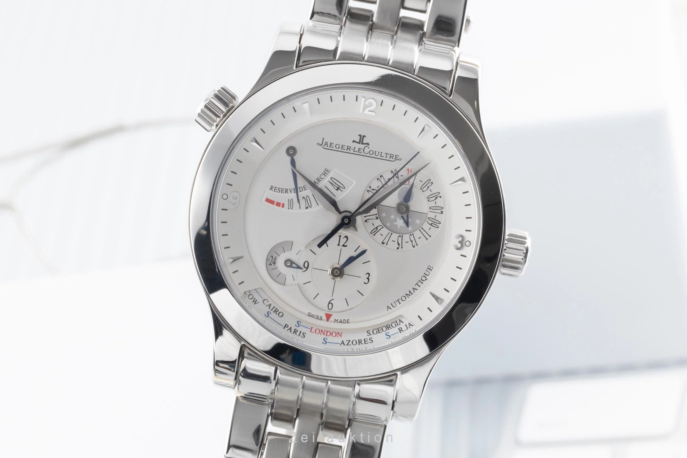 Jaeger LeCoultre Master Geographic steel automatic men's watch Q1508120, 147.8.57.S  [2504736] - Image 2