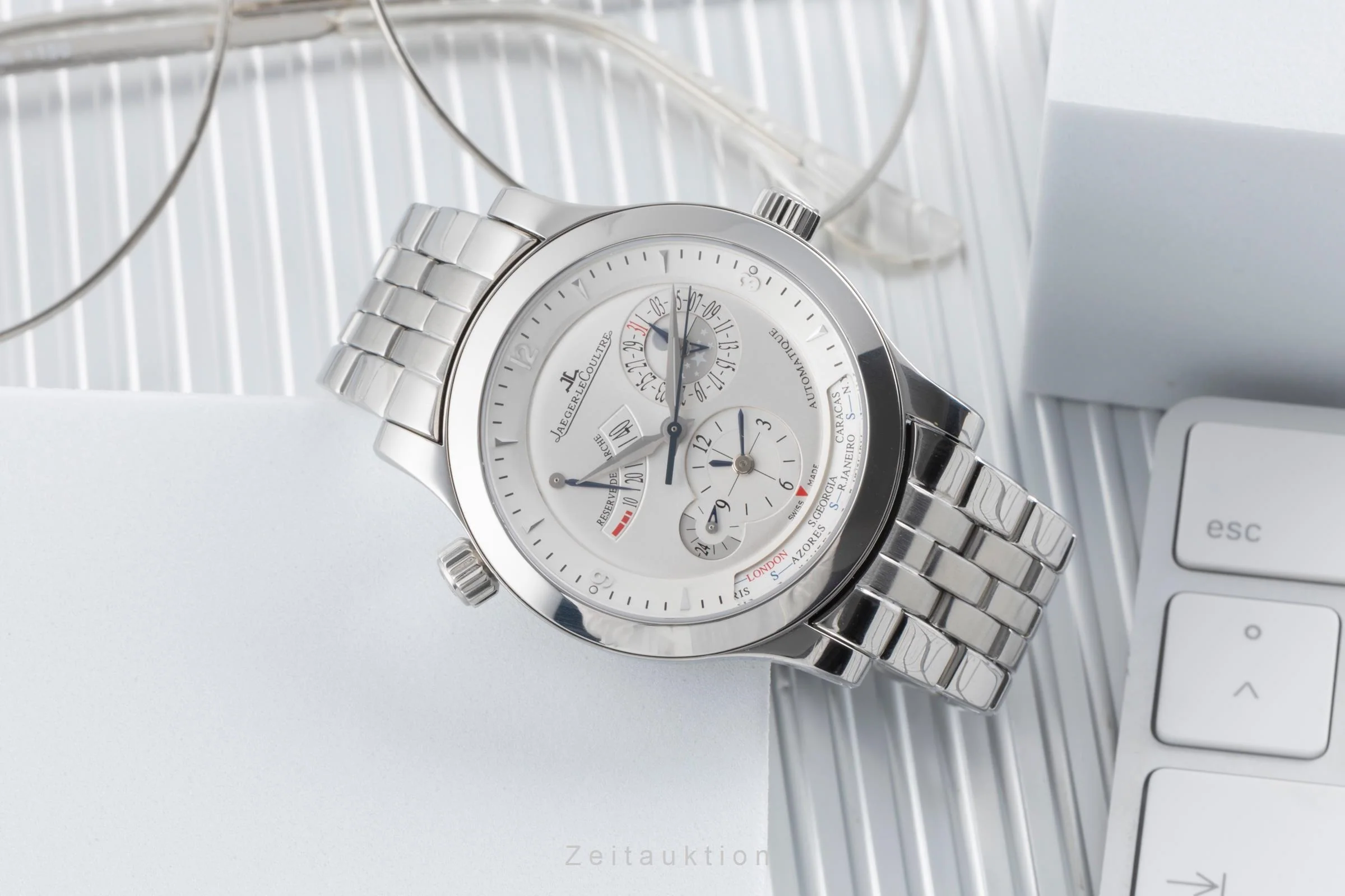 Jaeger LeCoultre Master Geographic steel automatic men's watch Q1508120, 147.8.57.S  [2504736] - Image 3