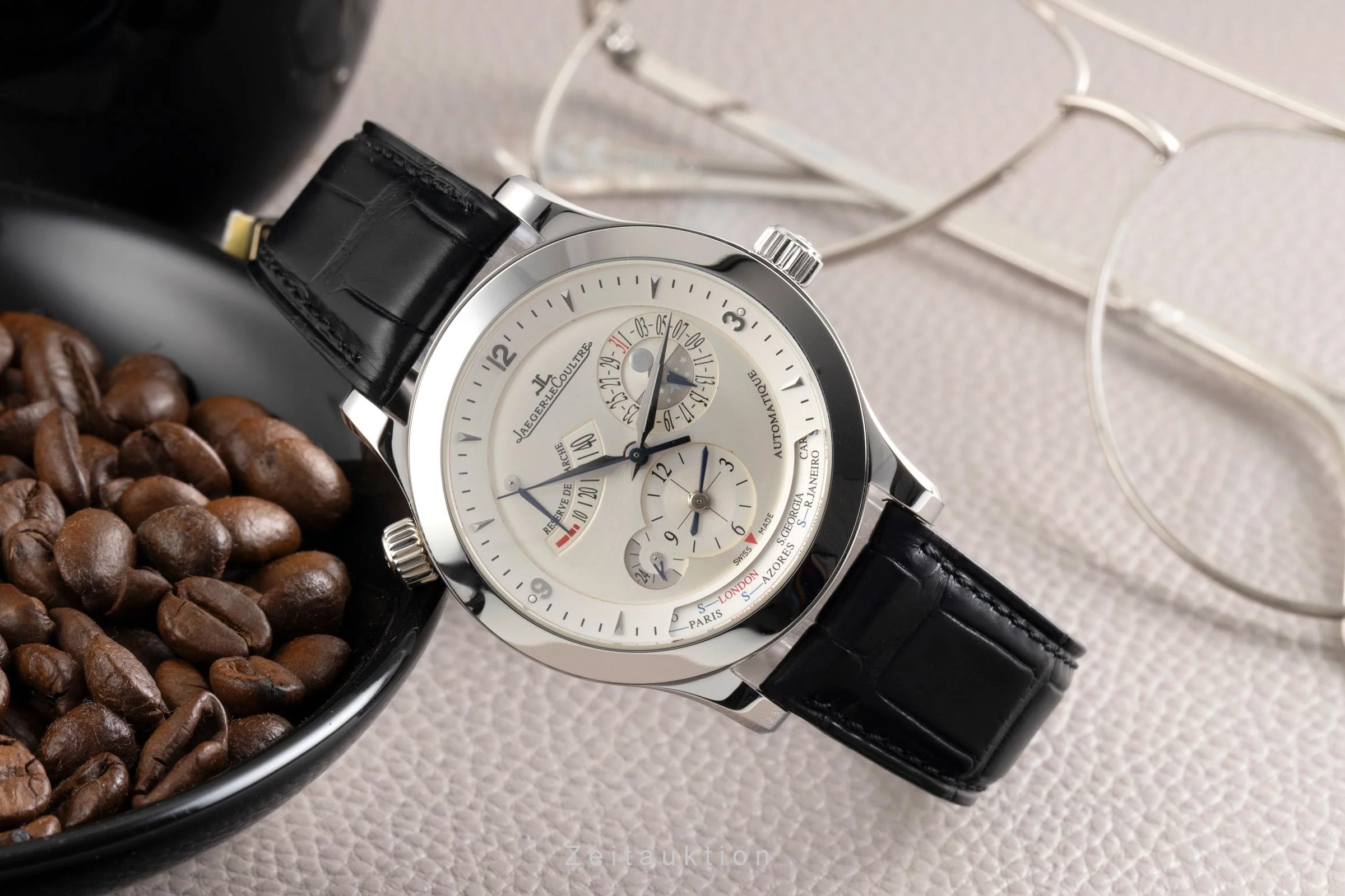 Jaeger LeCoultre Master Geographic steel automatic men's watch Q1508420  ,147.8.57.S  [2506371] - Image 3