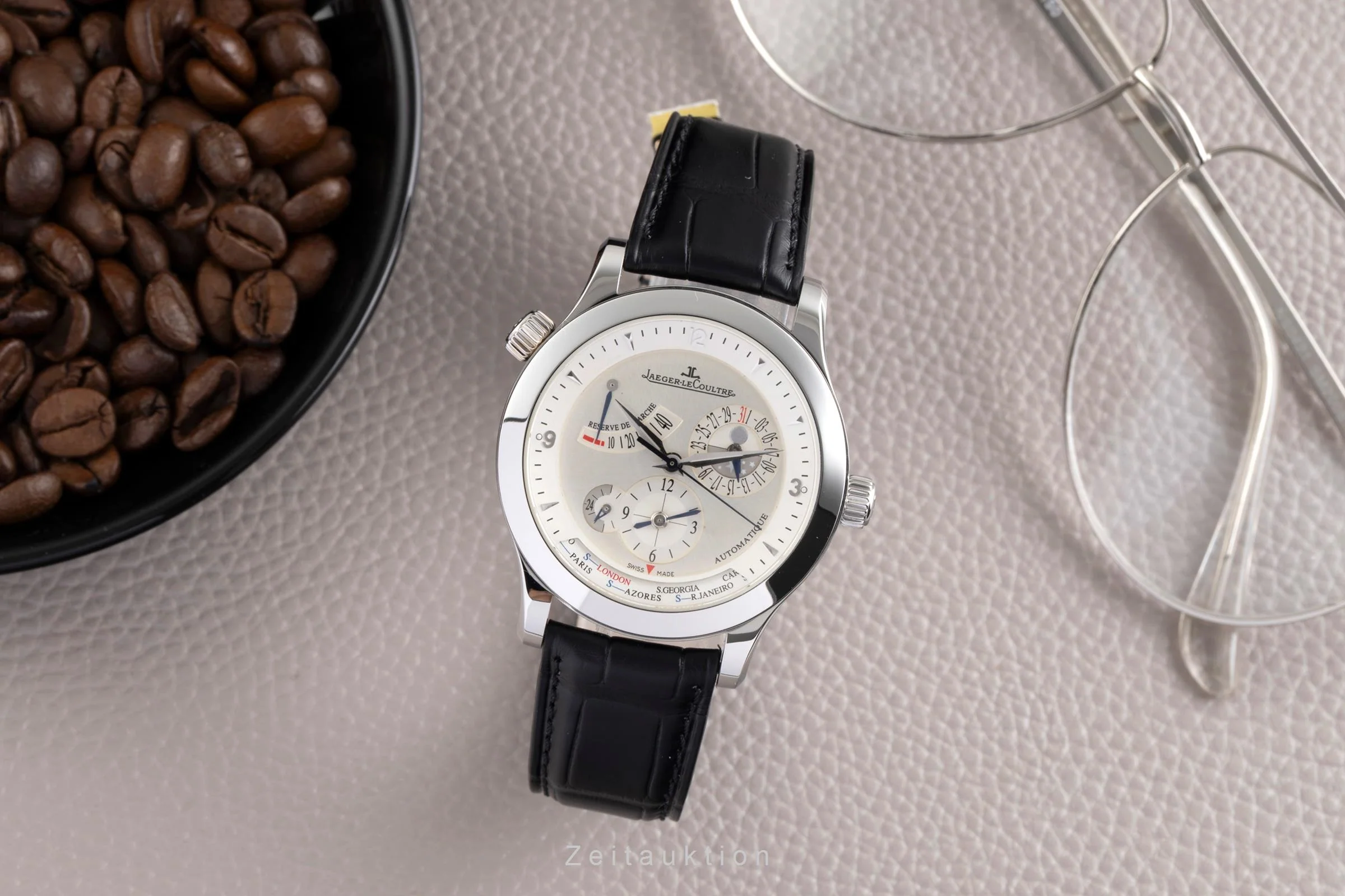 Jaeger LeCoultre Master Geographic steel automatic men's watch Q1508420  ,147.8.57.S  [2506371] - Image 4