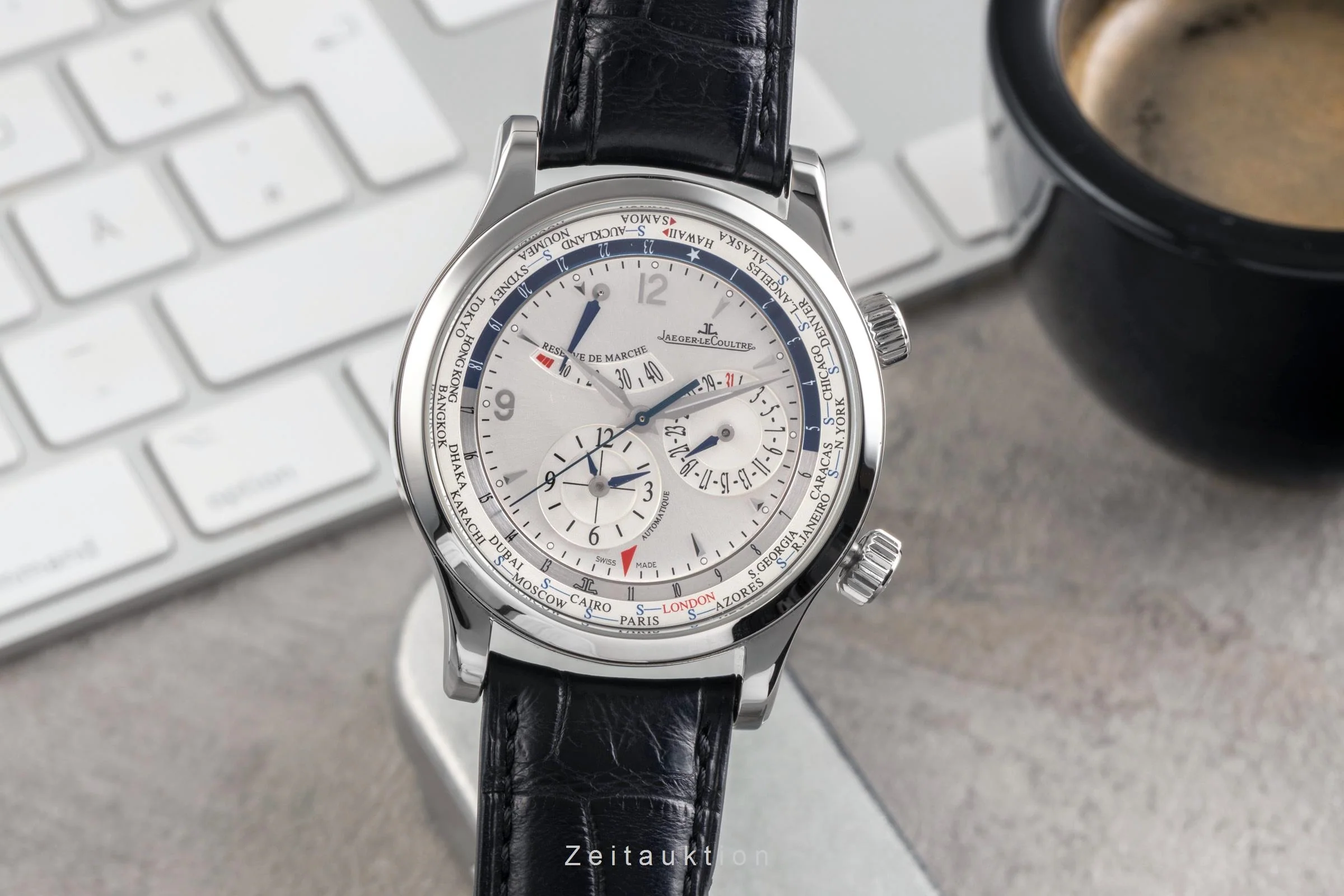 Jaeger LeCoultre Master Geographic steel automatic men's watch Q1528420  146.8.32.S LP: 16200EUR  [2504591] - Image 2