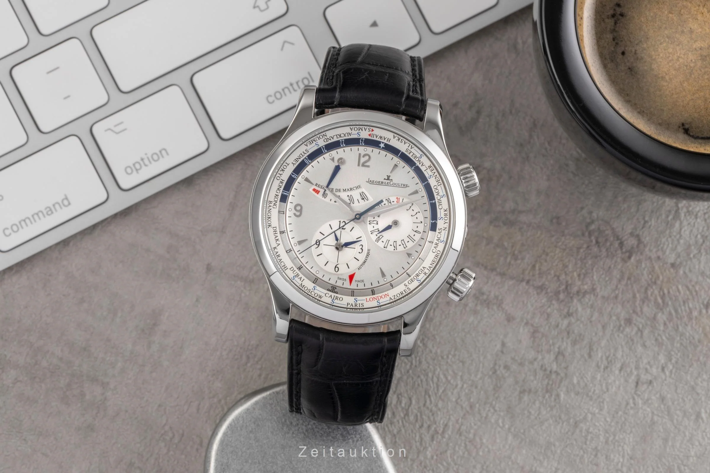 Jaeger LeCoultre Master Geographic steel automatic men's watch Q1528420  146.8.32.S LP: 16200EUR  [2504591] - Image 4