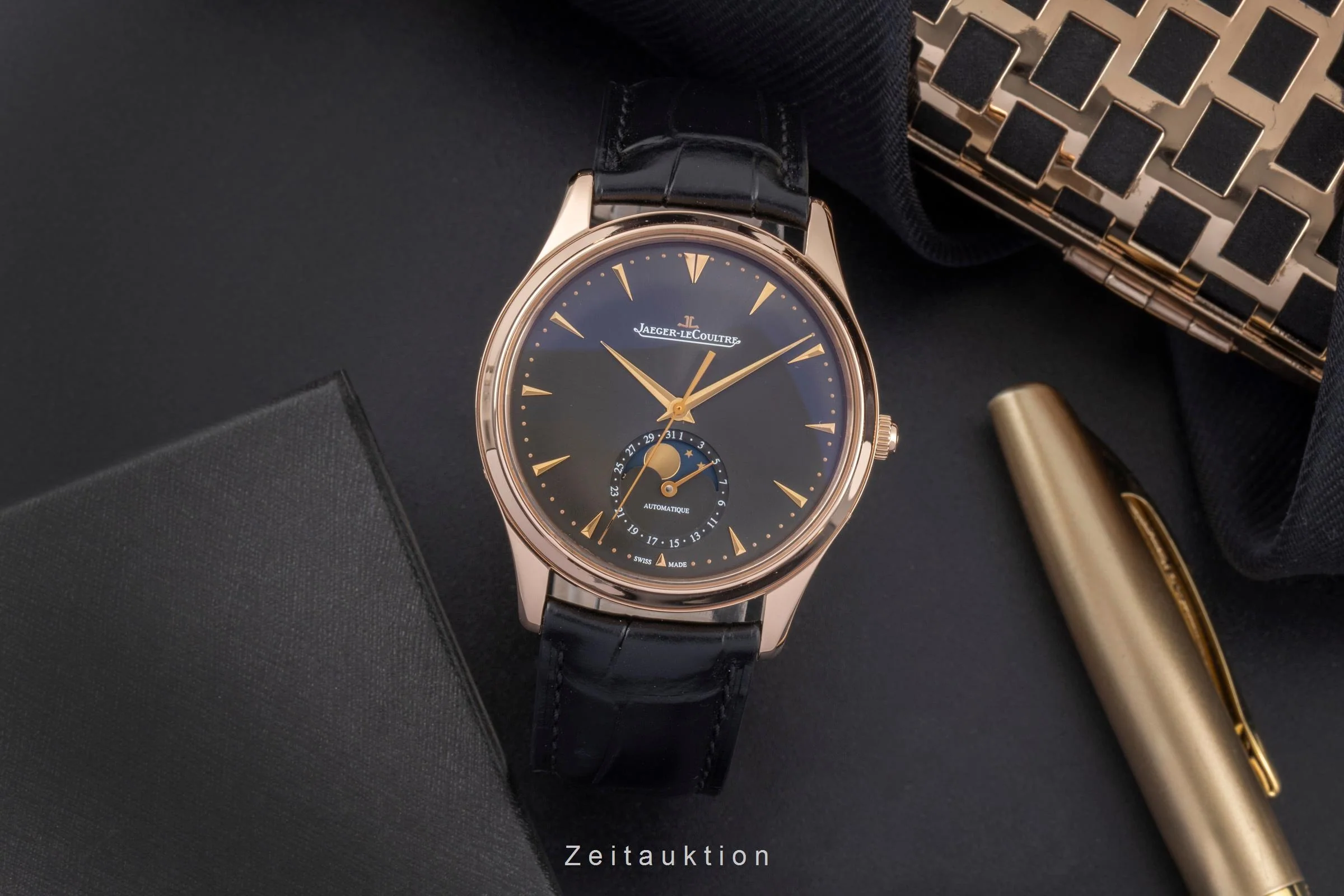 Jaeger LeCoultre Master Ultra Thin 18 ct gold automatic men's watch Q136255J  ,176.2.64.S  [2506480] - Image 4