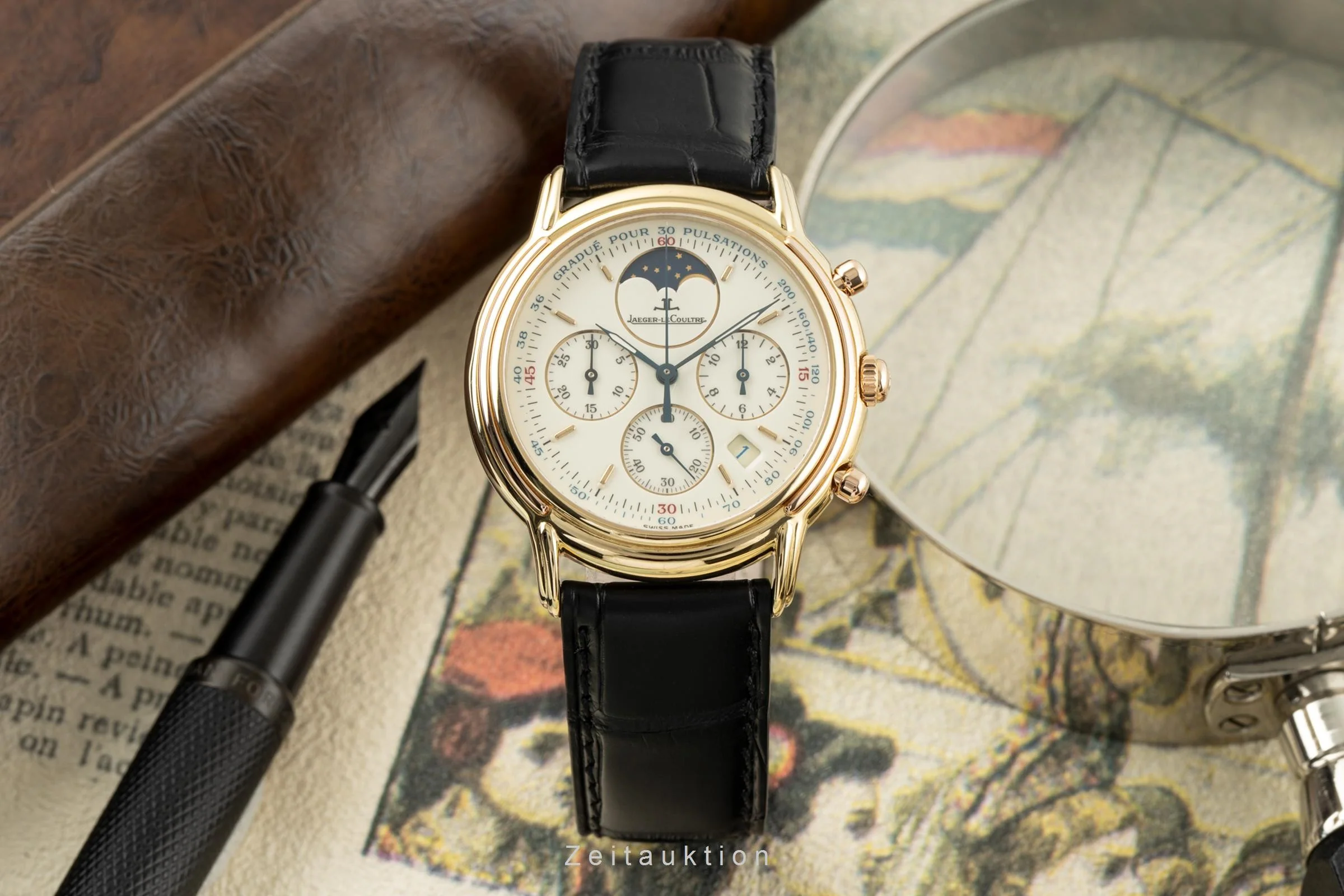 Jaeger LeCoultre Odysseus chronograph 18 ct gold quartz men's watch 165.7.3  [2110435] - Image 3
