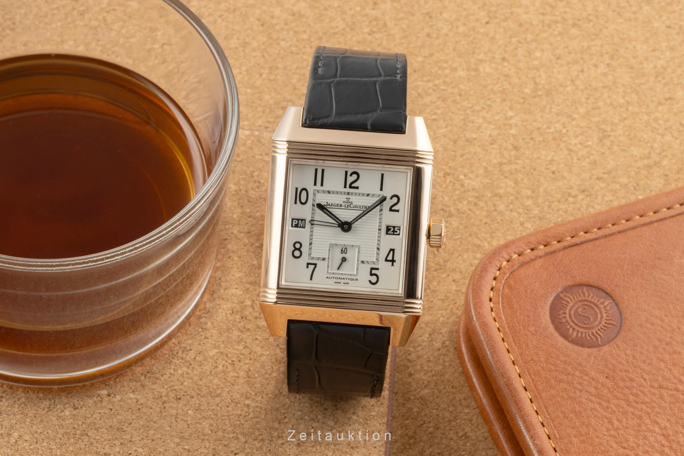 Jaeger LeCoultre Reverso 18 ct red gold automatic men's watch Q7002420  230.2.77  [2504669] - Image 4