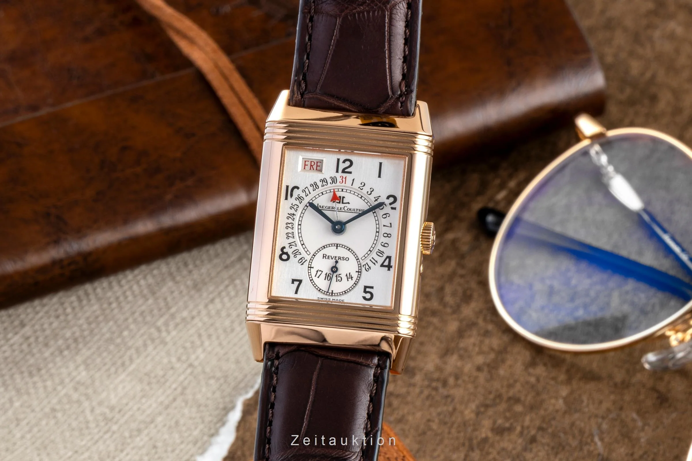 Jaeger LeCoultre Reverso 18 ct red gold manual winding men's watch 270.2.36 Q273242A  [2406120] - Image 2