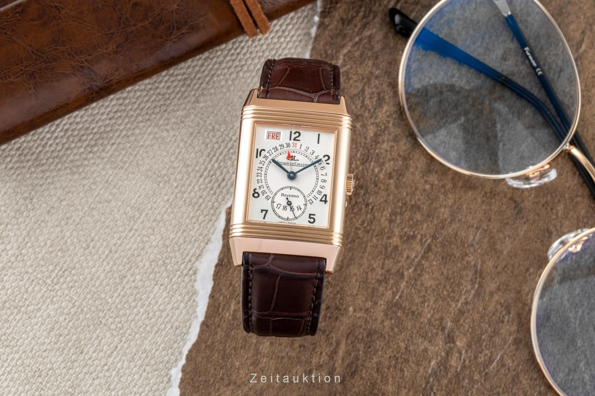 Jaeger LeCoultre Reverso 18 ct red gold manual winding men's watch 270.2.36 Q273242A  [2406120] - Image 4
