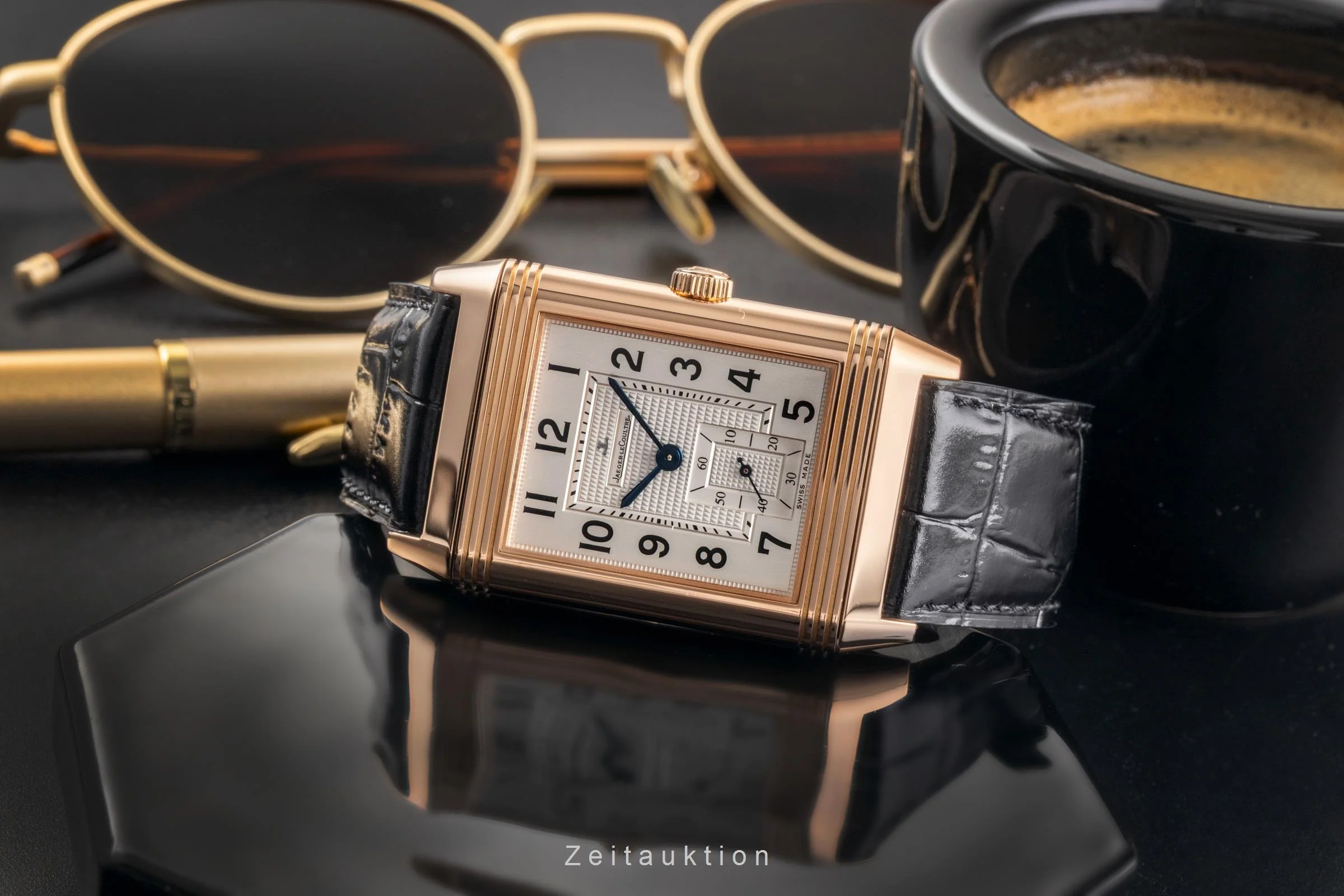 Jaeger LeCoultre Reverso 18 ct red gold manual winding men's watch Q3732420  273.2.04 LP: 37500EUR  [2502852] - Image 3