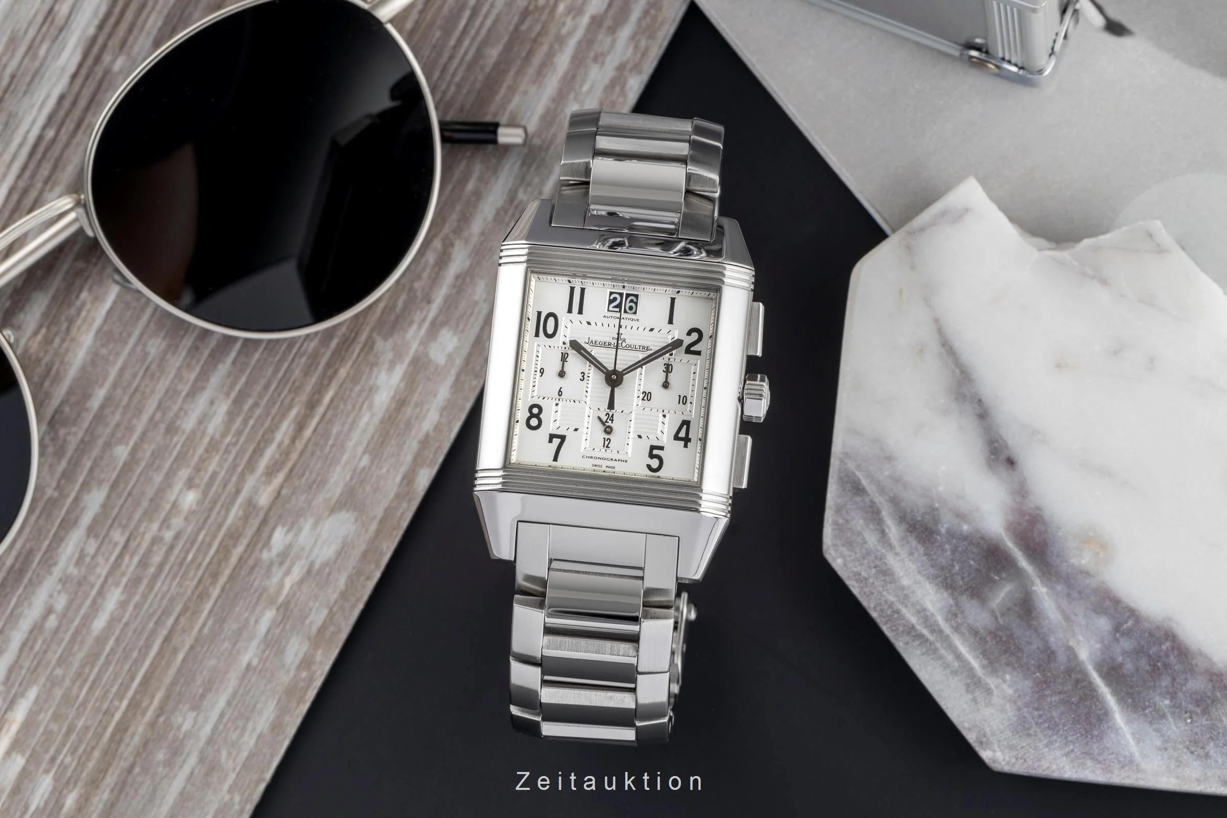 Jaeger LeCoultre Reverso chronograph steel automatic men's watch Q7018120  230.8.45  [2502635] - Image 4