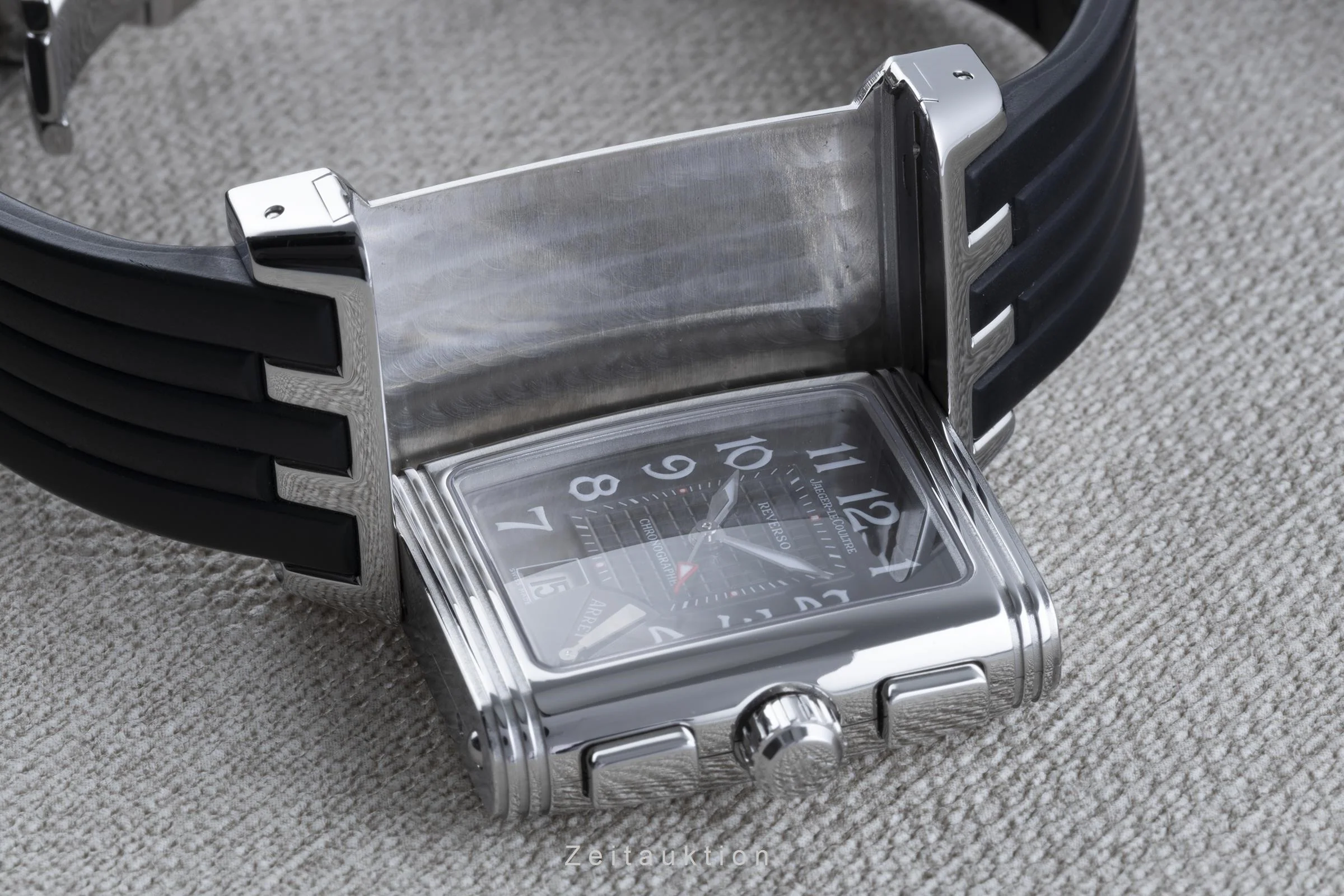 Jaeger LeCoultre Reverso chronograph steel manual winding men's watch 295.8.59 LP: 9600EUR  [2203315] - Image 10