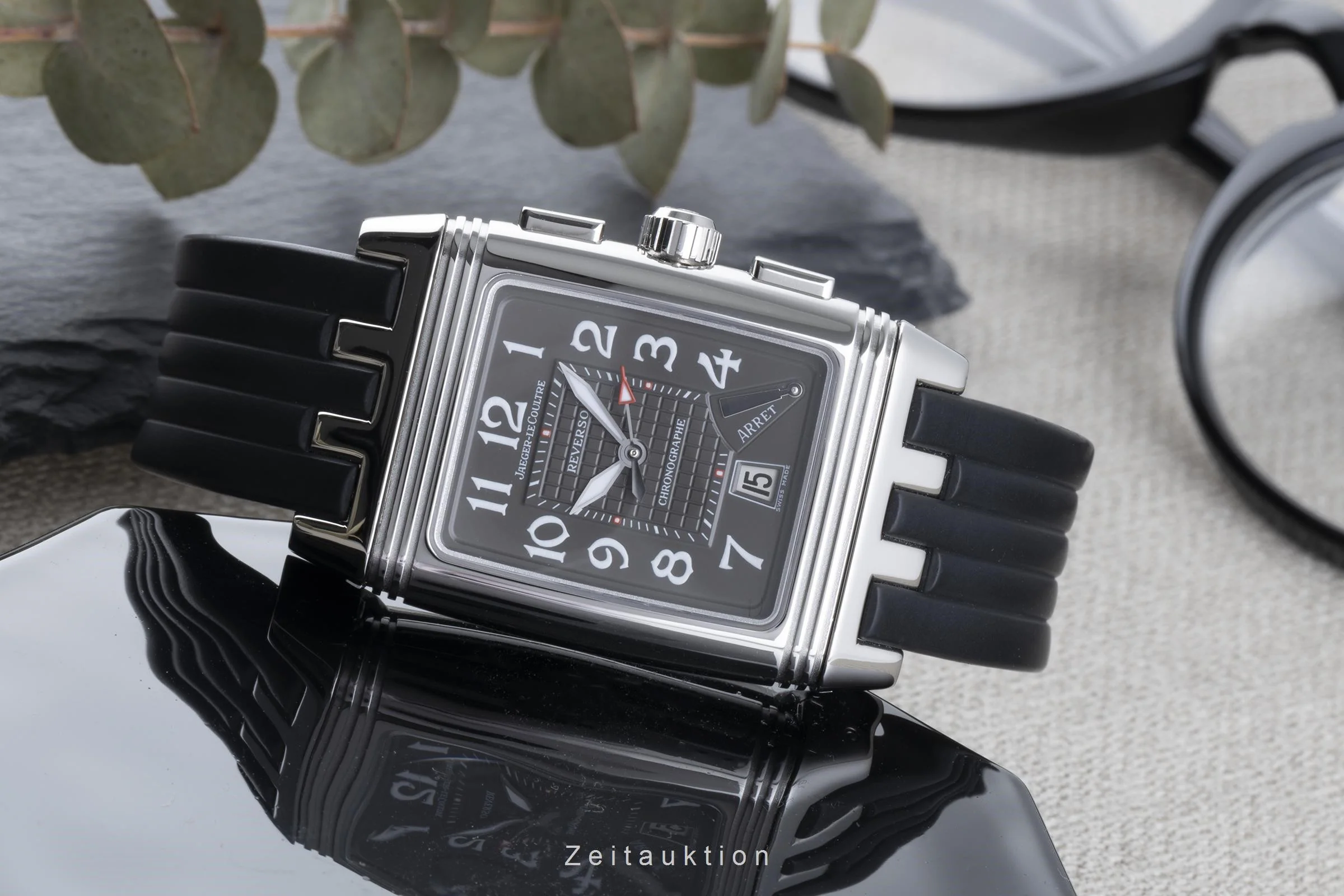 Jaeger LeCoultre Reverso chronograph steel manual winding men's watch 295.8.59 LP: 9600EUR  [2203315] - Image 2