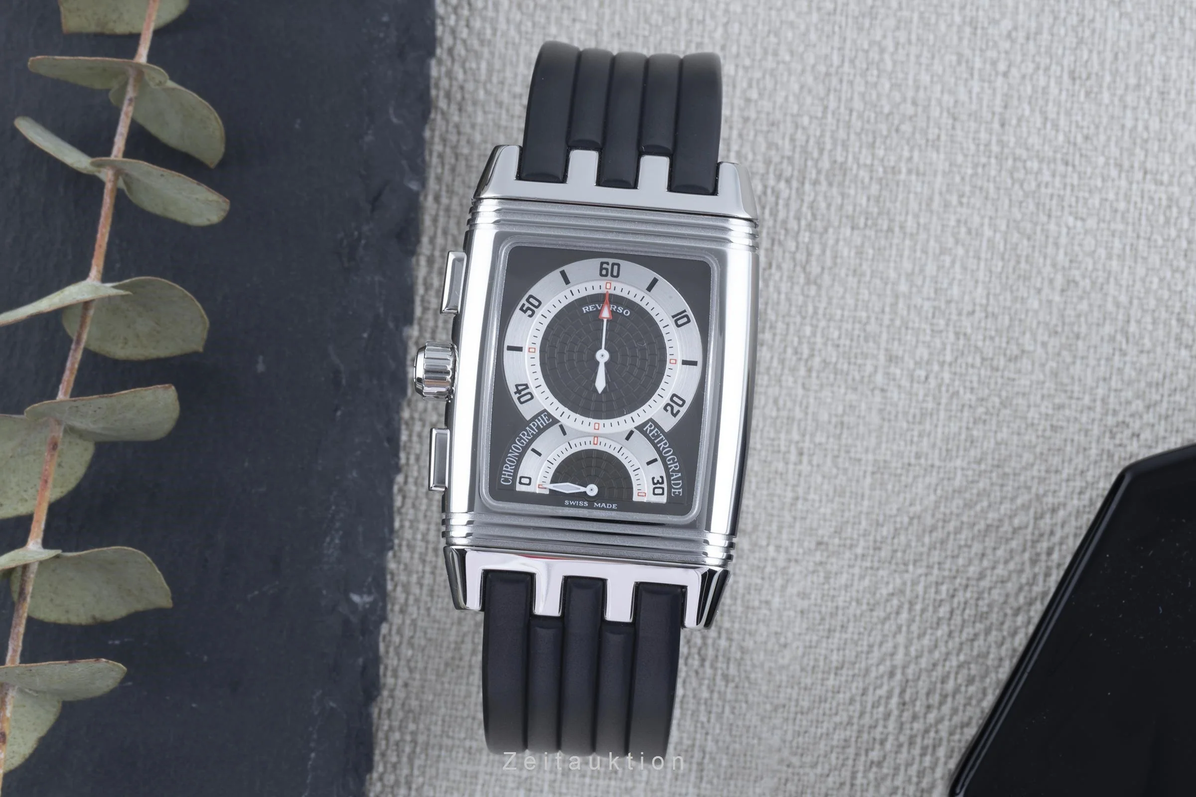Jaeger LeCoultre Reverso chronograph steel manual winding men's watch 295.8.59 LP: 9600EUR  [2203315] - Image 3