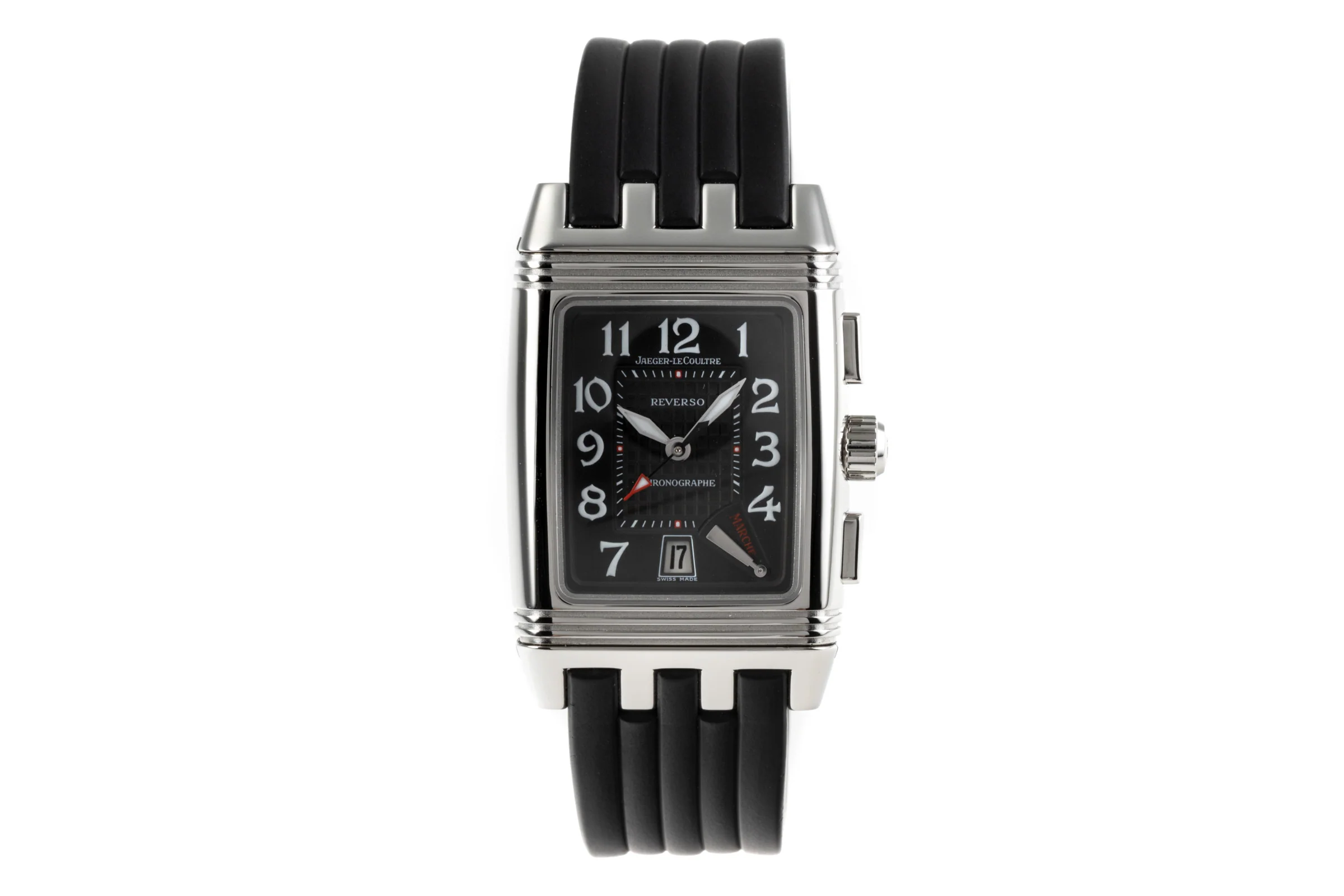 Jaeger LeCoultre Reverso chronograph steel manual winding men's watch 295.8.59 LP: 9600EUR  [2203315] - Image 4