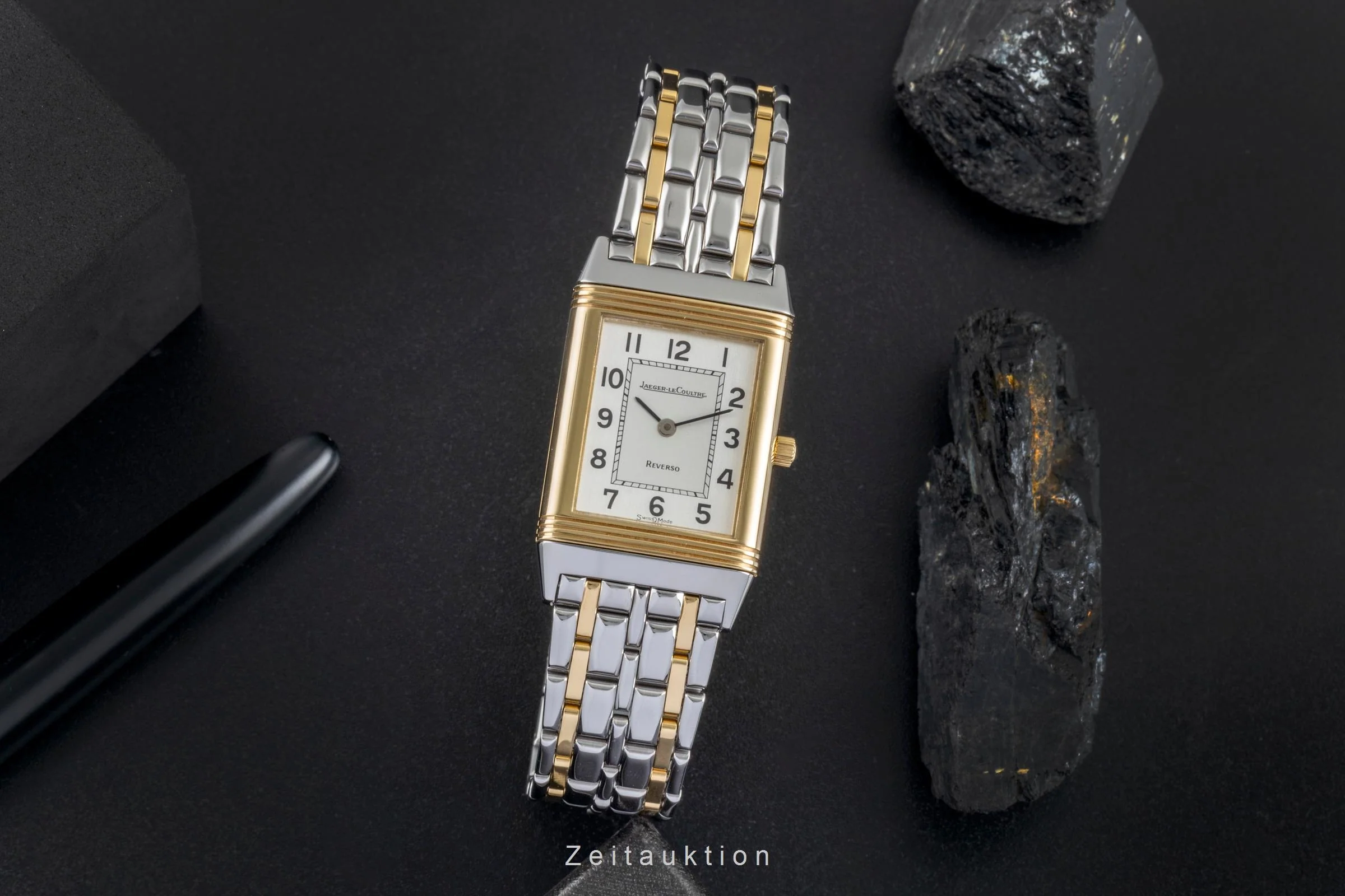Jaeger LeCoultre Reverso steel / gold quartz women's watch 140.252.5  [2507014] - Image 4