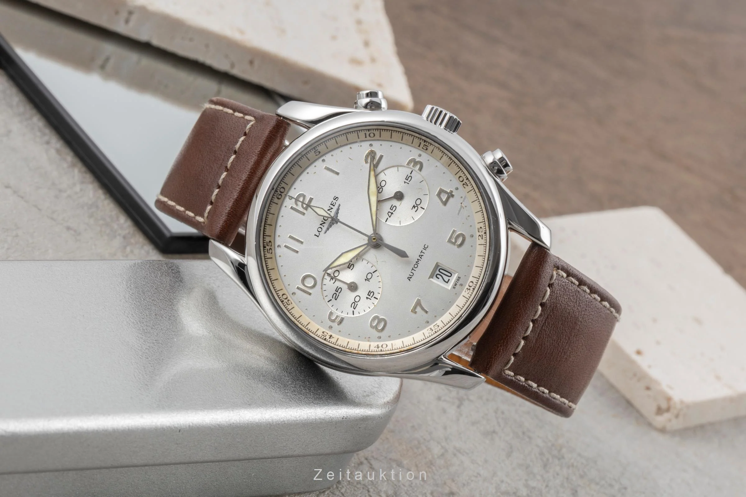 Longines Avigation chronograph steel automatic men's watch L2.620.4  [2505284] - Image 3