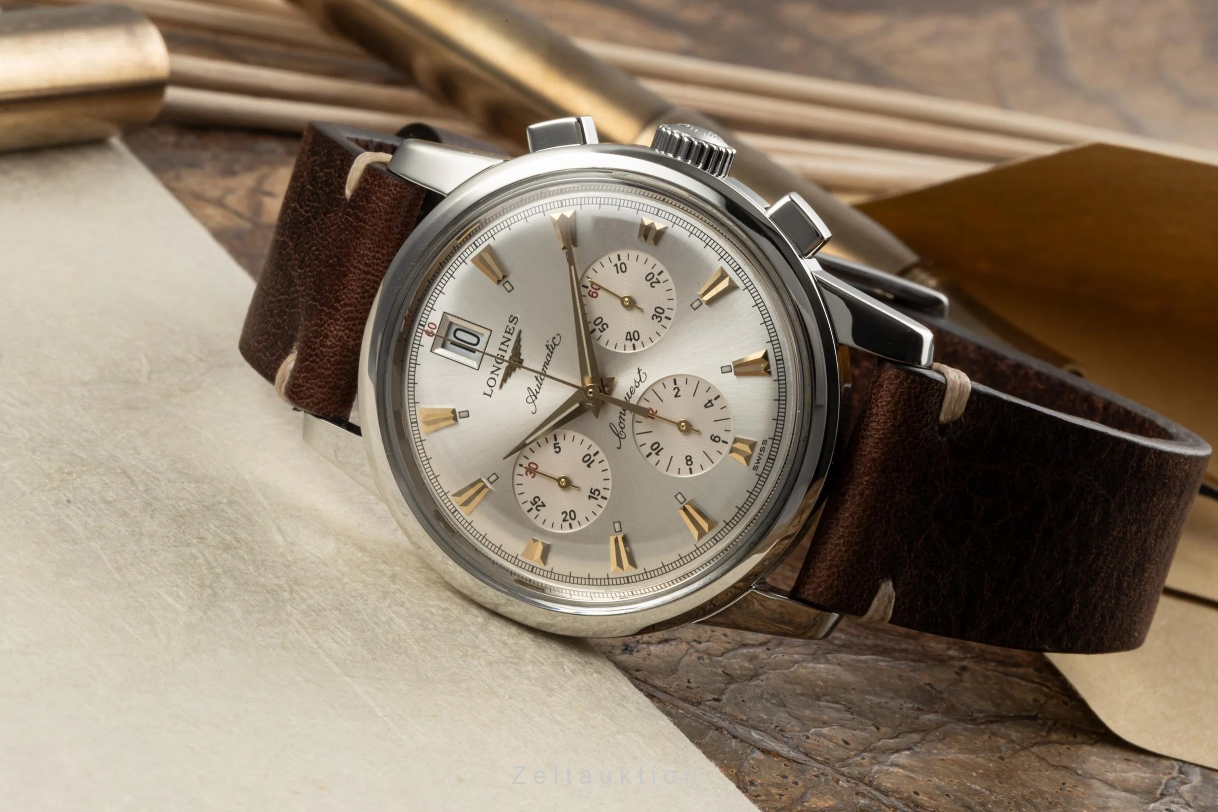 Longines Conquest chronograph steel automatic men's watch L1.641.4  [2304532] - Image 2