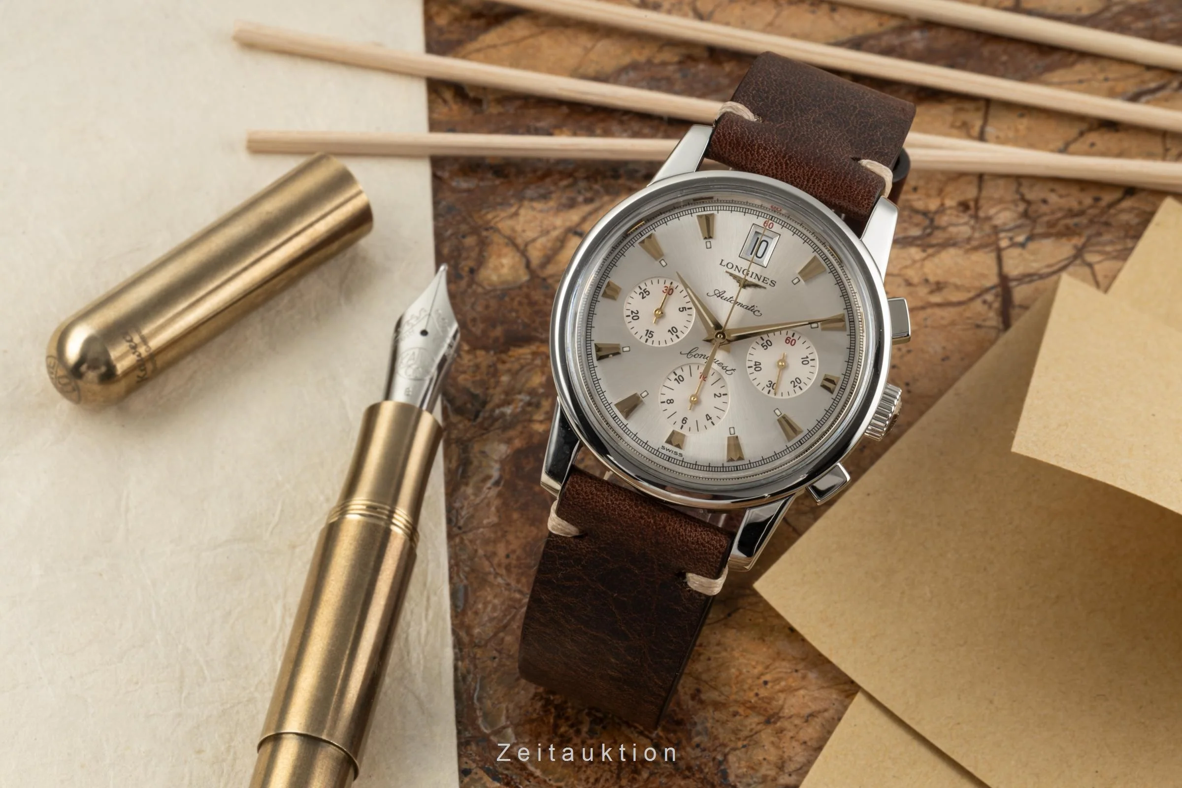 Longines Conquest chronograph steel automatic men's watch L1.641.4  [2304532] - Image 3