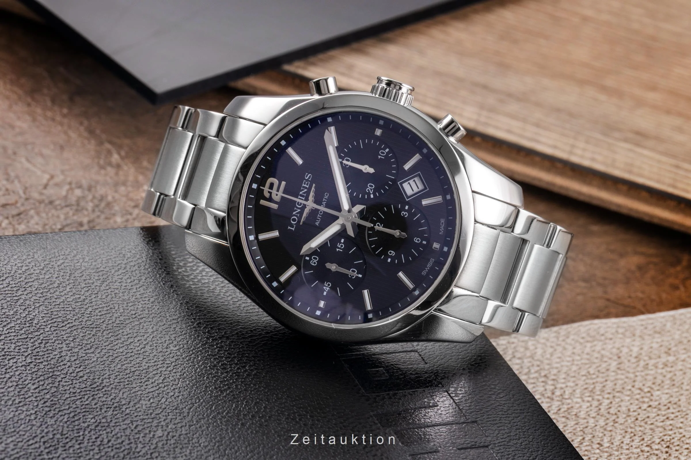 Longines Conquest chronograph steel automatic men's watch L2.786.4.56.6  [2504779] - Image 3