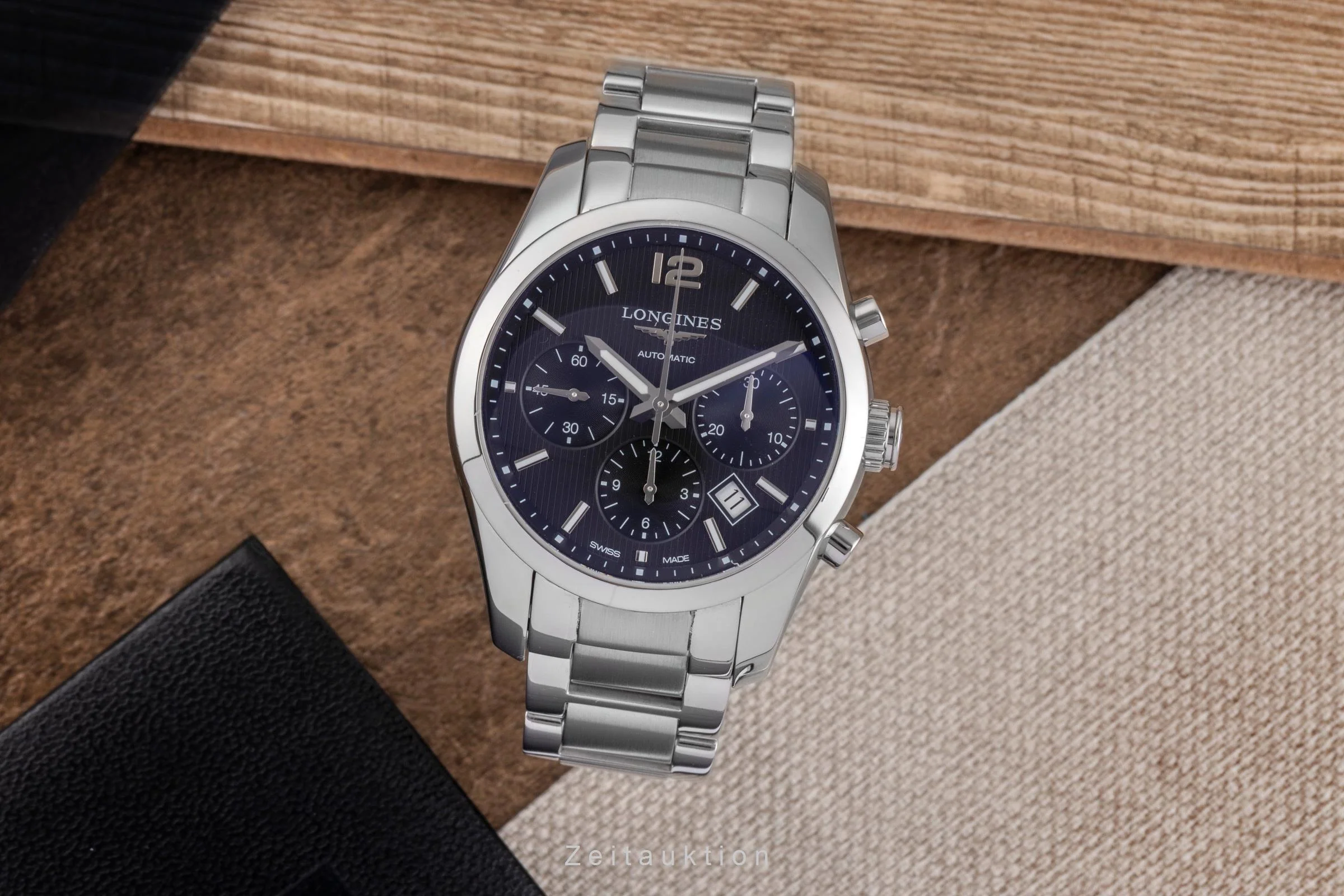 Longines Conquest chronograph steel automatic men's watch L2.786.4.56.6  [2504779] - Image 4