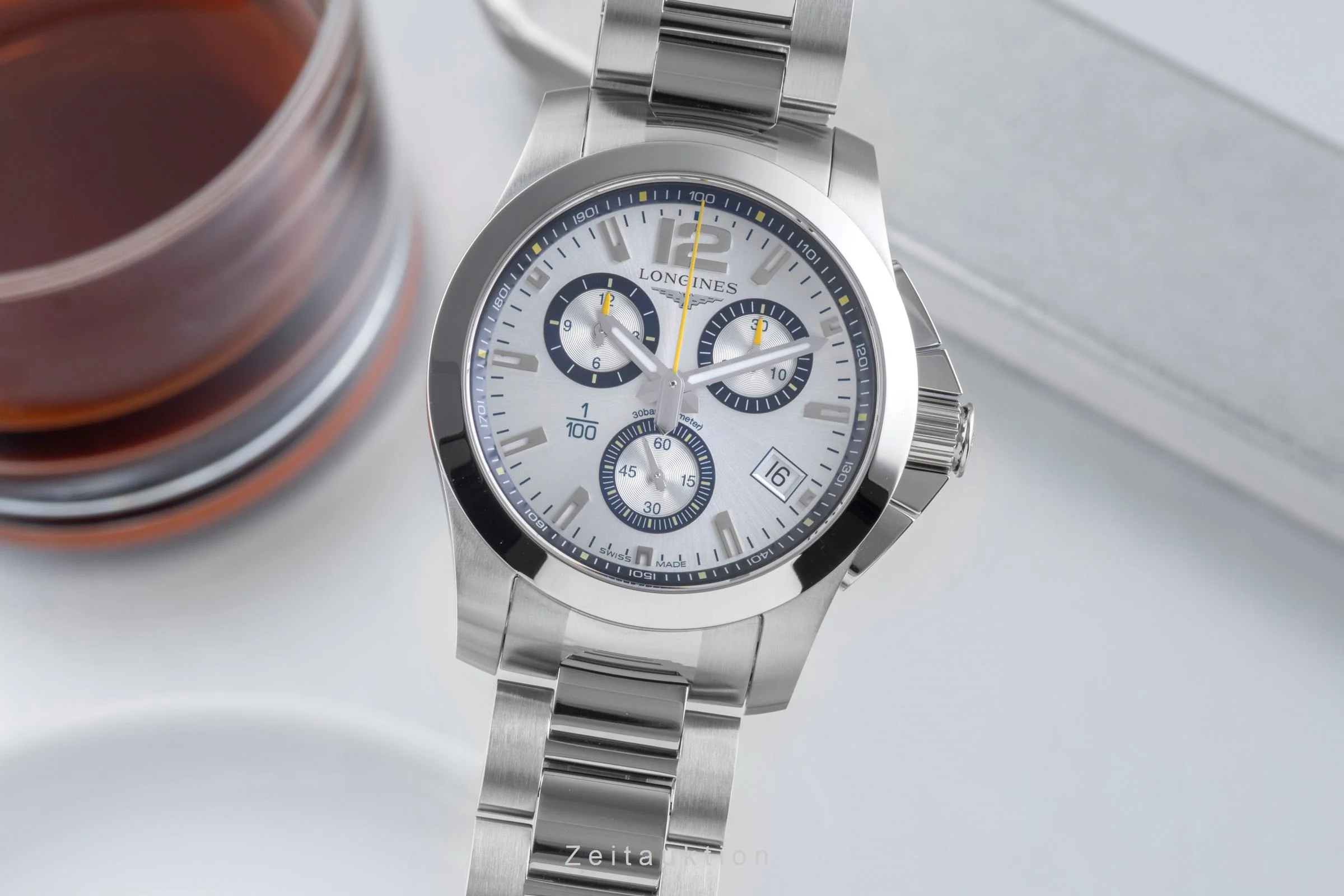 Longines Conquest chronograph steel quartz men's watch L3.700.4.78.6  [2506444] - Image 2