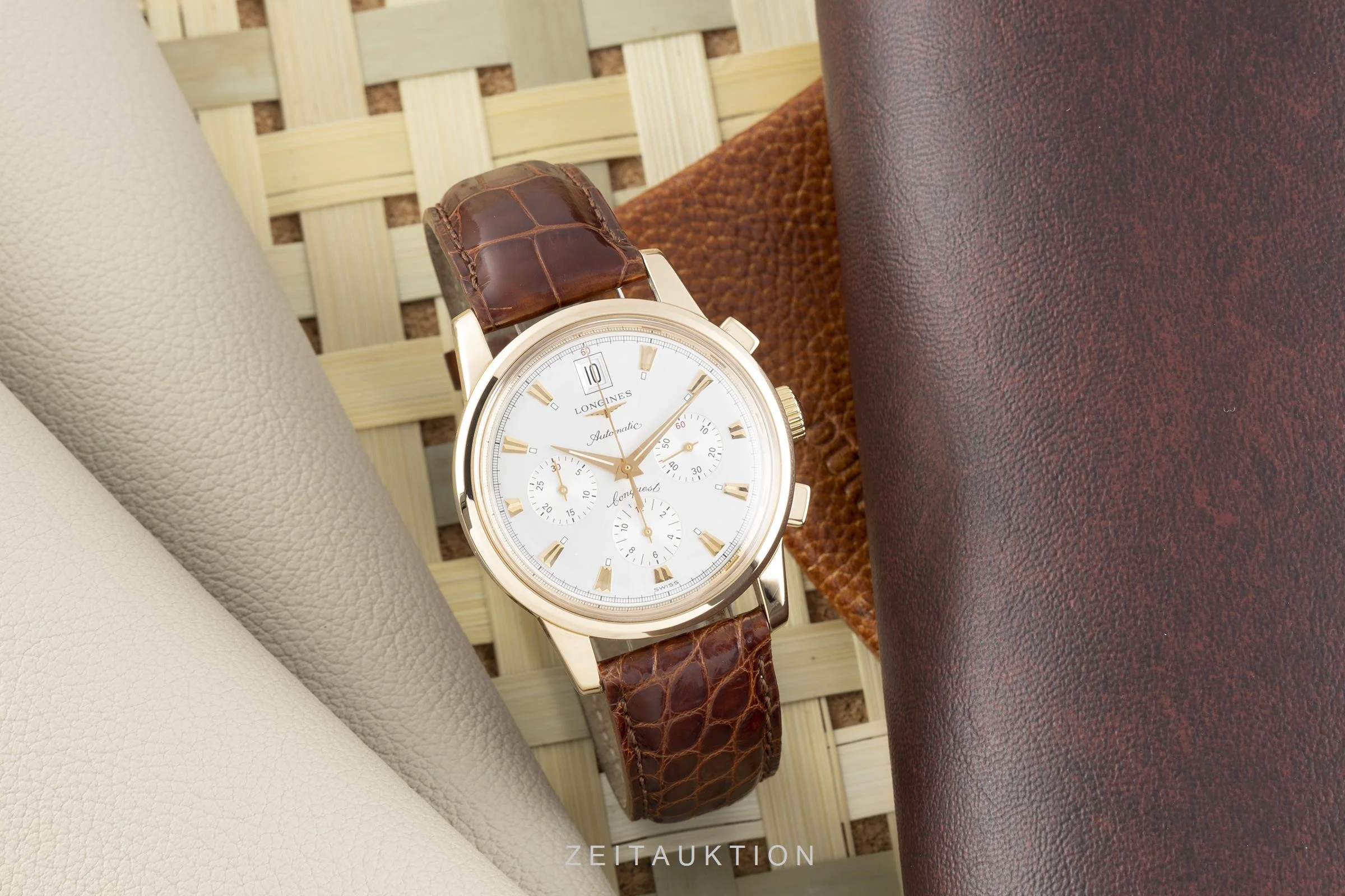 Longines Conquest Heritage chronograph 18 ct red gold automatic men's watch L1.641.8  [2105673] - Image 3