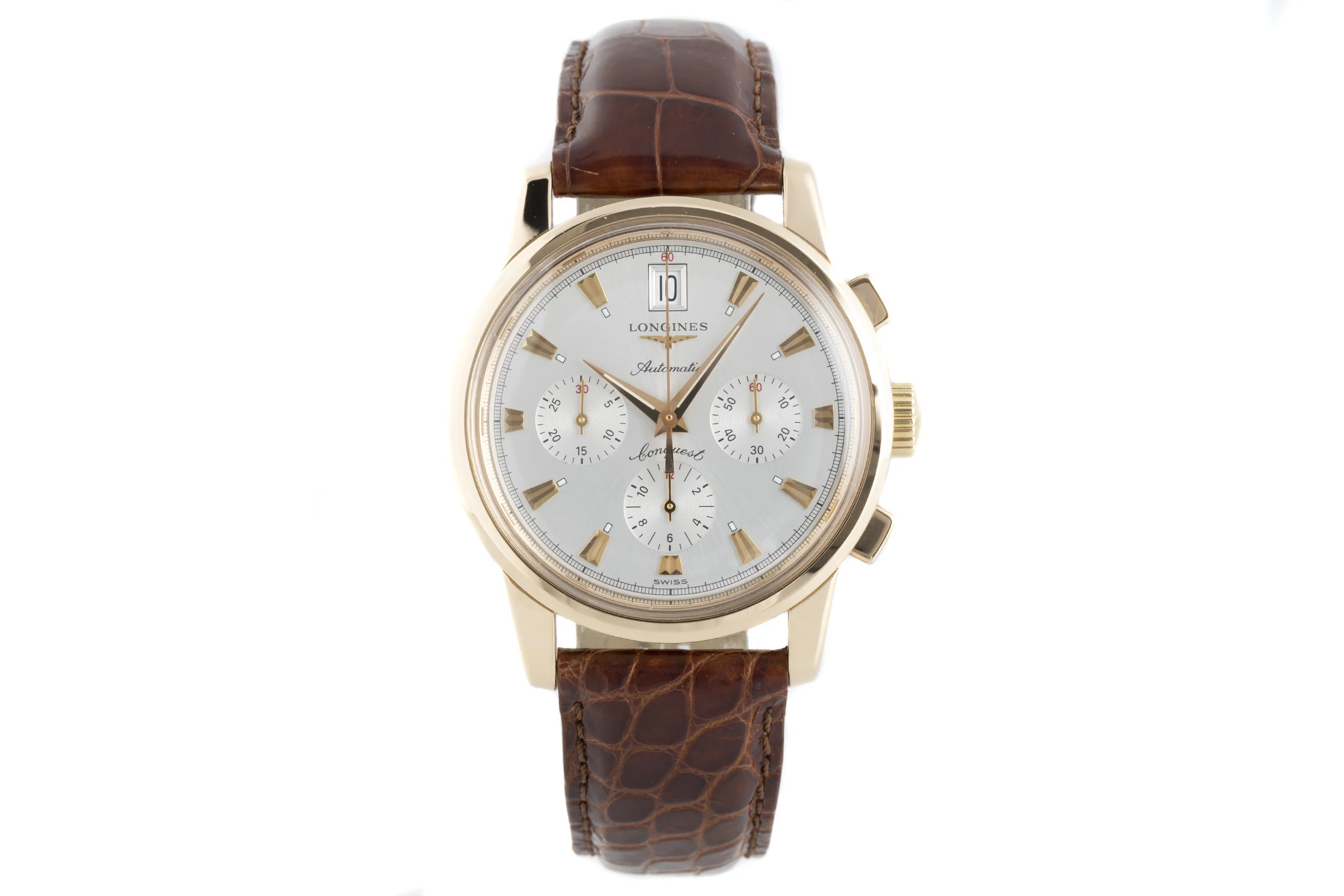 Longines Conquest Heritage chronograph 18 ct red gold automatic men's watch L1.641.8  [2105673] - Image 4