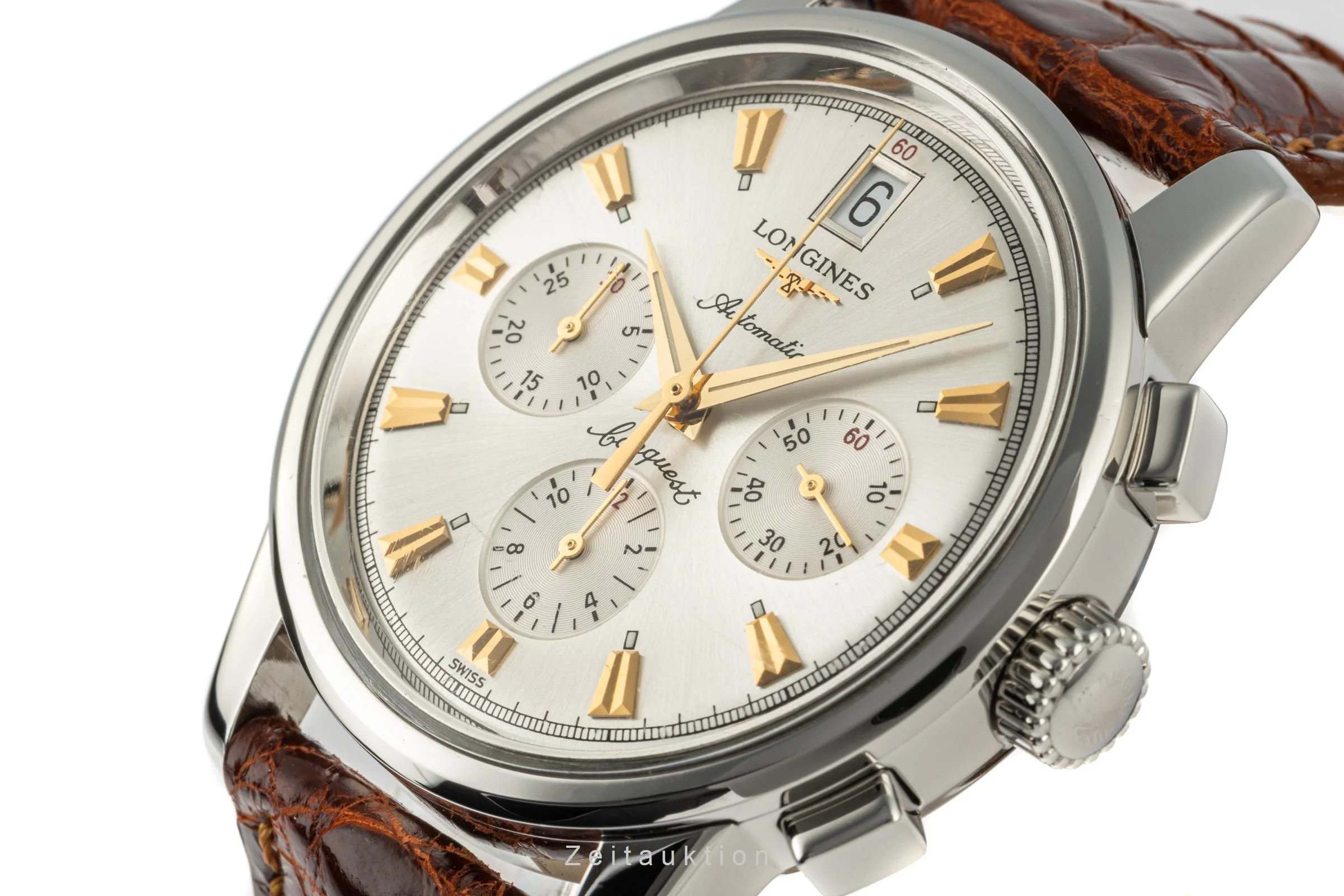 Longines Conquest Heritage chronograph steel automatic men's watch L1.641.4 LP: 2600EUR  [2205983] - Image 11