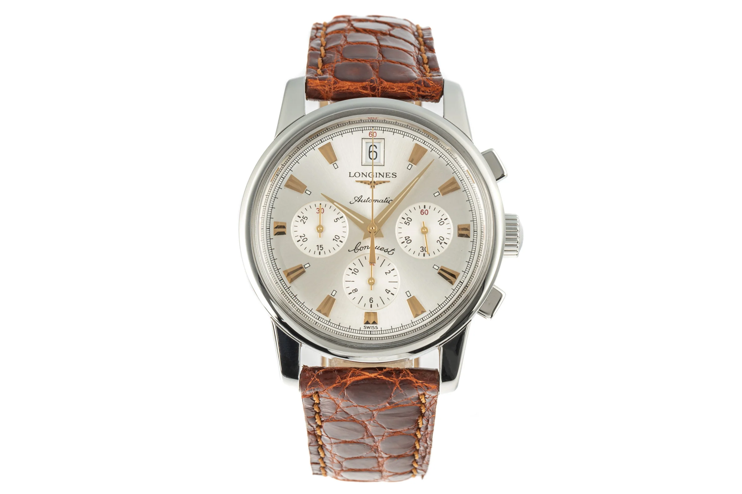 Longines Conquest Heritage chronograph steel automatic men's watch L1.641.4 LP: 2600EUR  [2205983] - Image 4