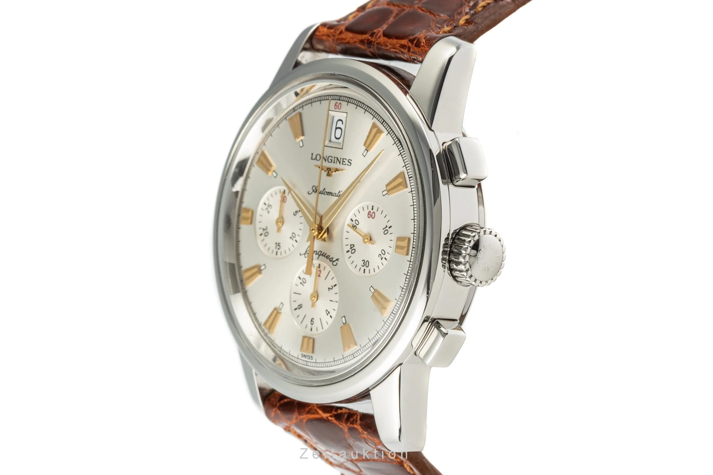 Longines Conquest Heritage chronograph steel automatic men's watch L1.641.4 LP: 2600EUR  [2205983] - Image 6