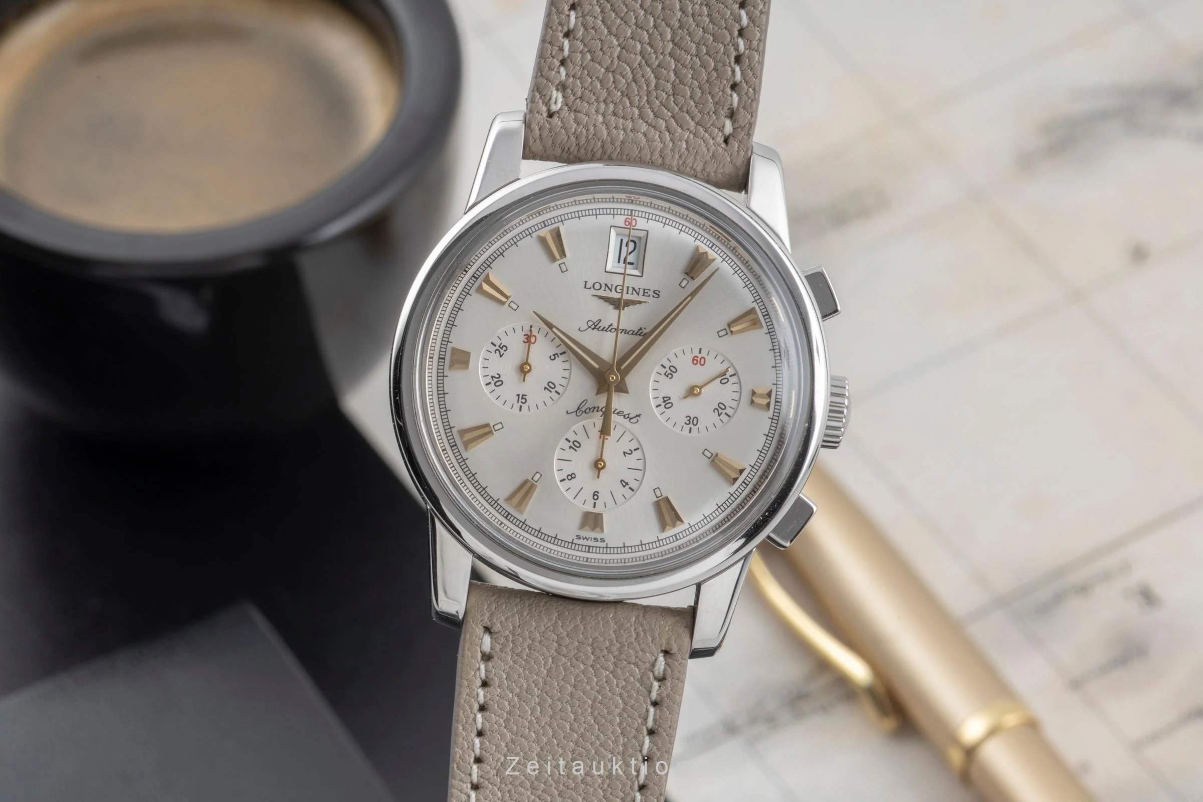 Longines Conquest Heritage chronograph steel automatic men's watch L1.641.4  [2506370] - Image 2