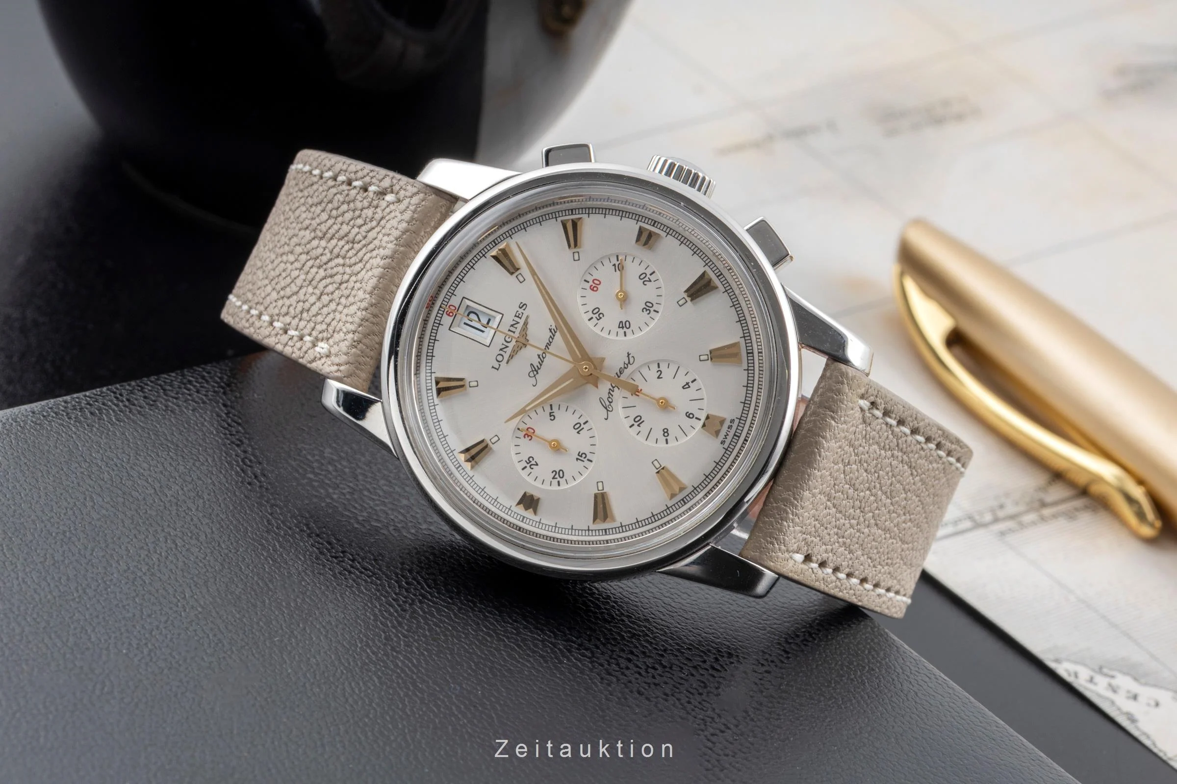 Longines Conquest Heritage chronograph steel automatic men's watch L1.641.4  [2506370] - Image 3