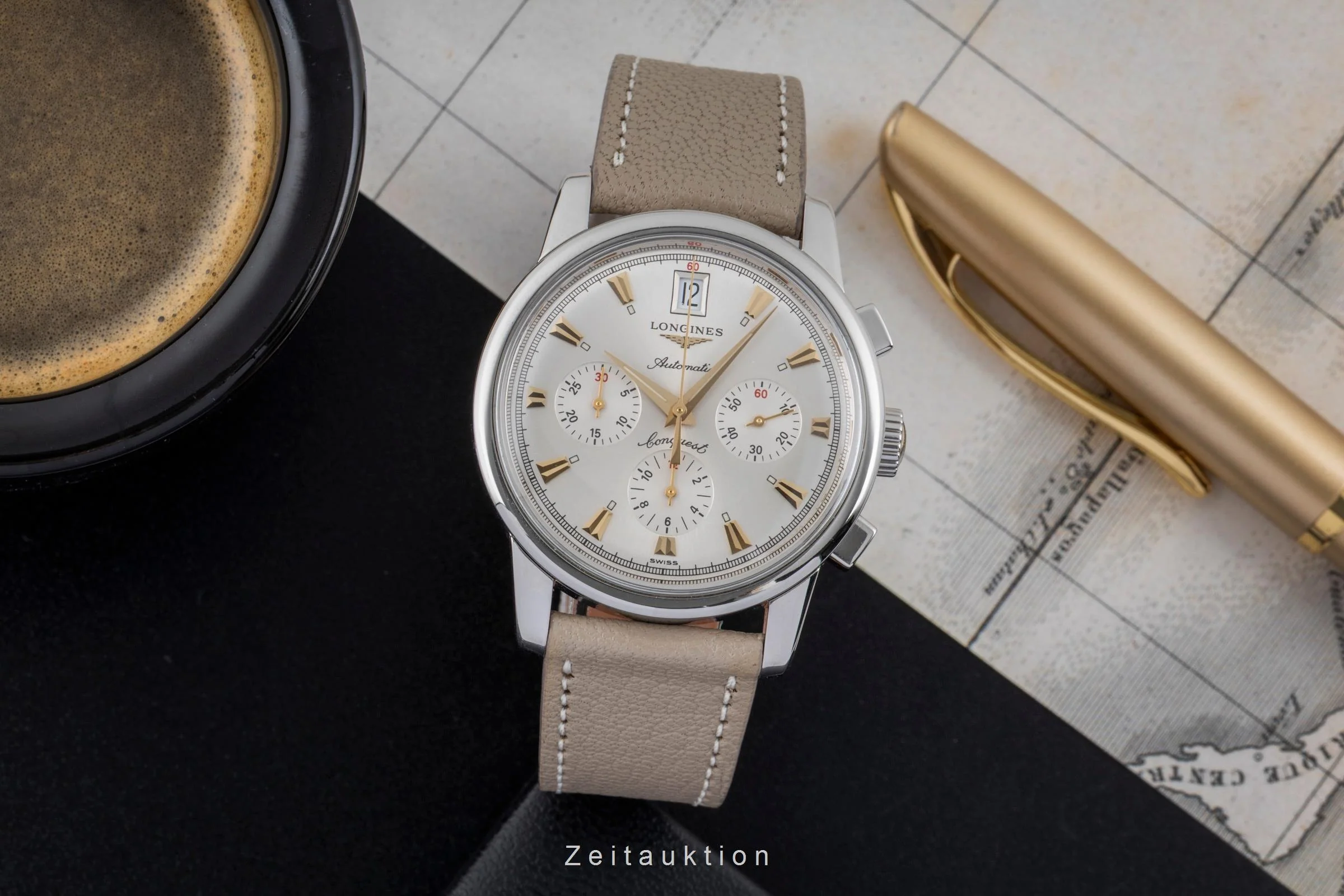 Longines Conquest Heritage chronograph steel automatic men's watch L1.641.4  [2506370] - Image 4