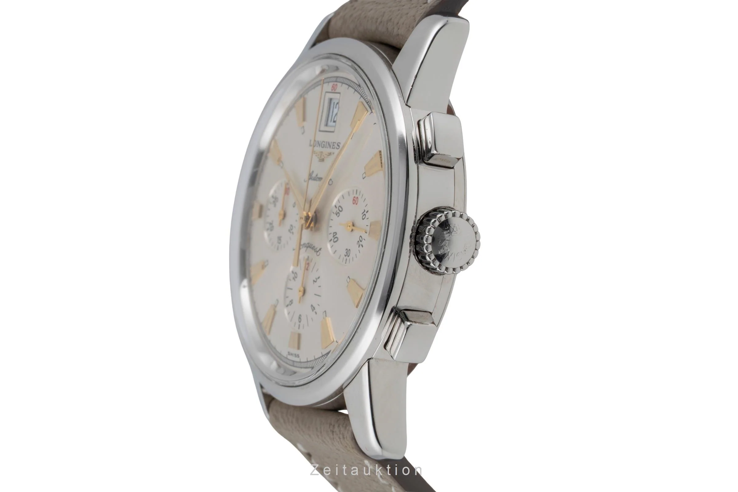 Longines Conquest Heritage chronograph steel automatic men's watch L1.641.4  [2506370] - Image 7