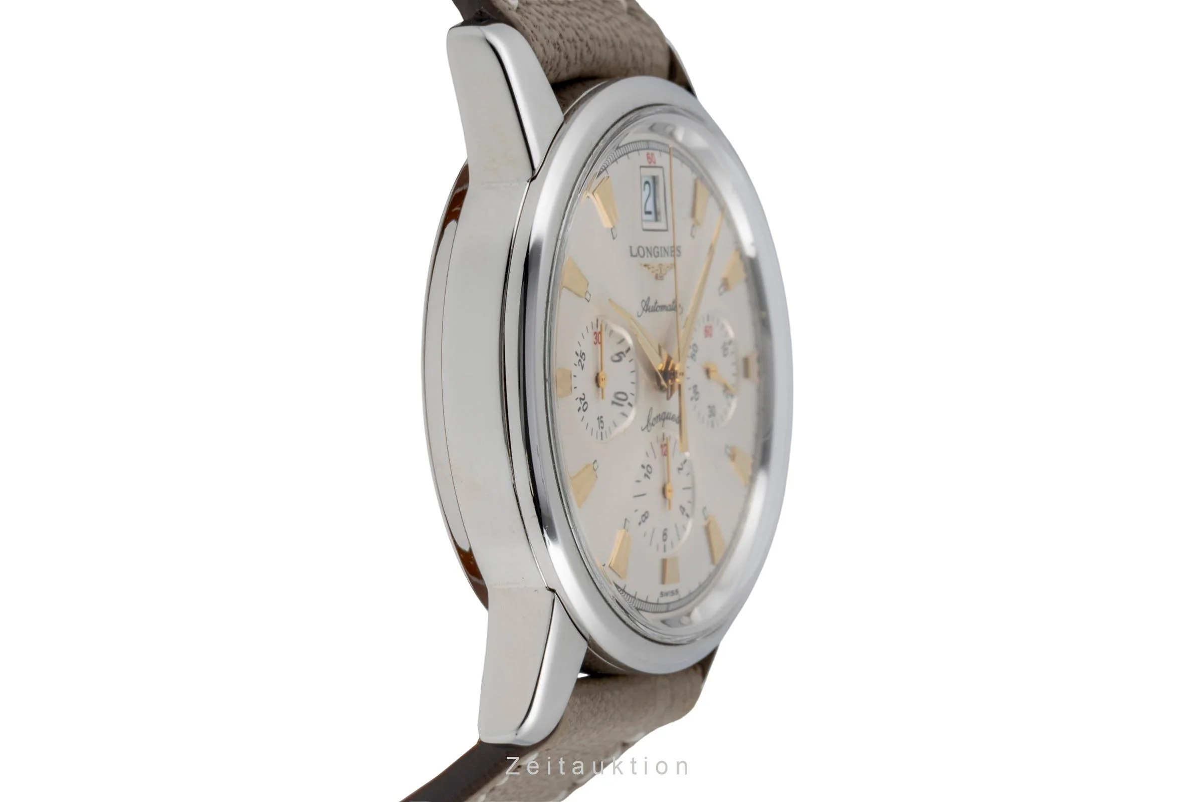 Longines Conquest Heritage chronograph steel automatic men's watch L1.641.4  [2506370] - Image 8